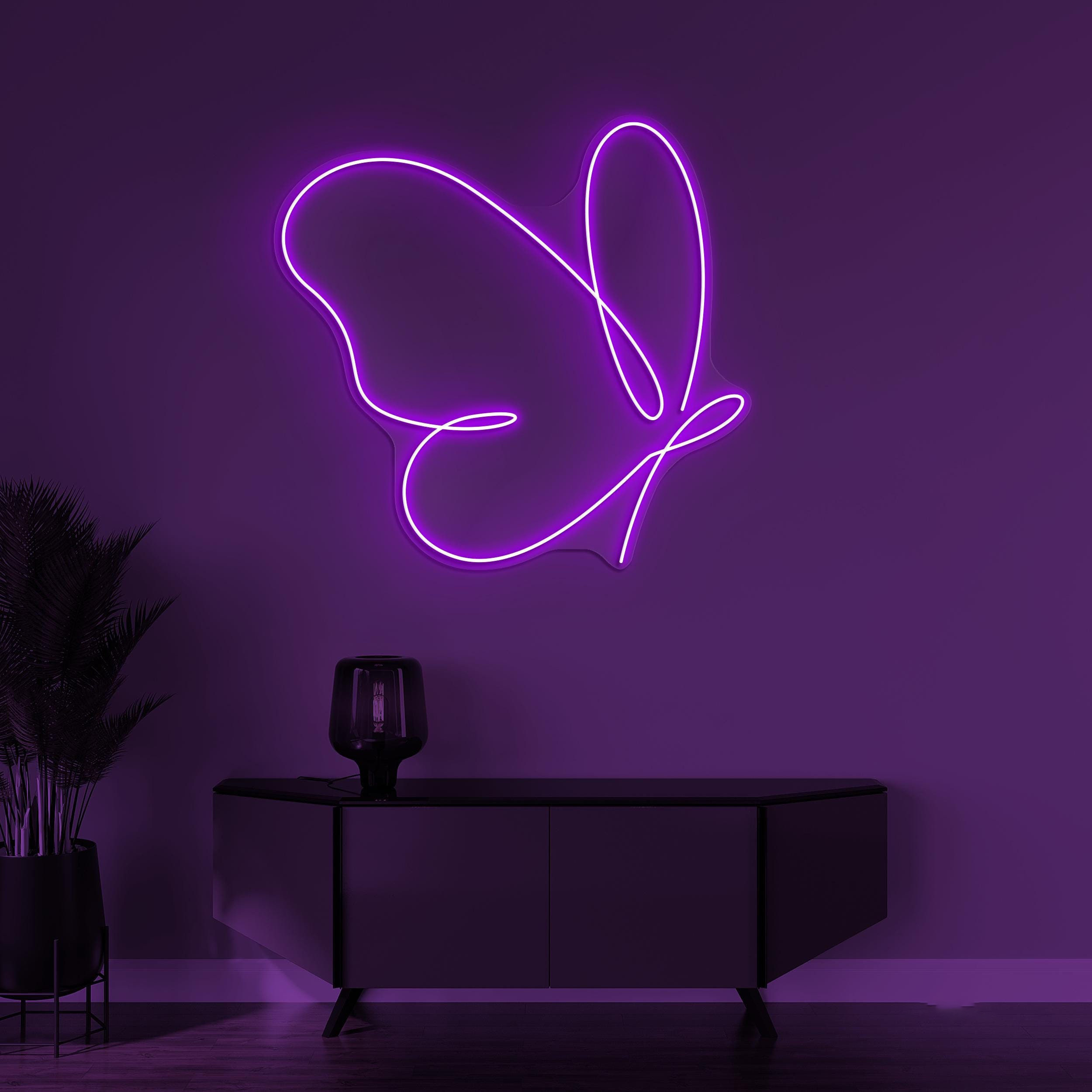 Butterfly Neon Sign, Butterfly LED Light, Flying Butterfly Wall Decor, Girl Room Wall Art, Cute Butterfly Neon Light, Kids Room Wall Decor