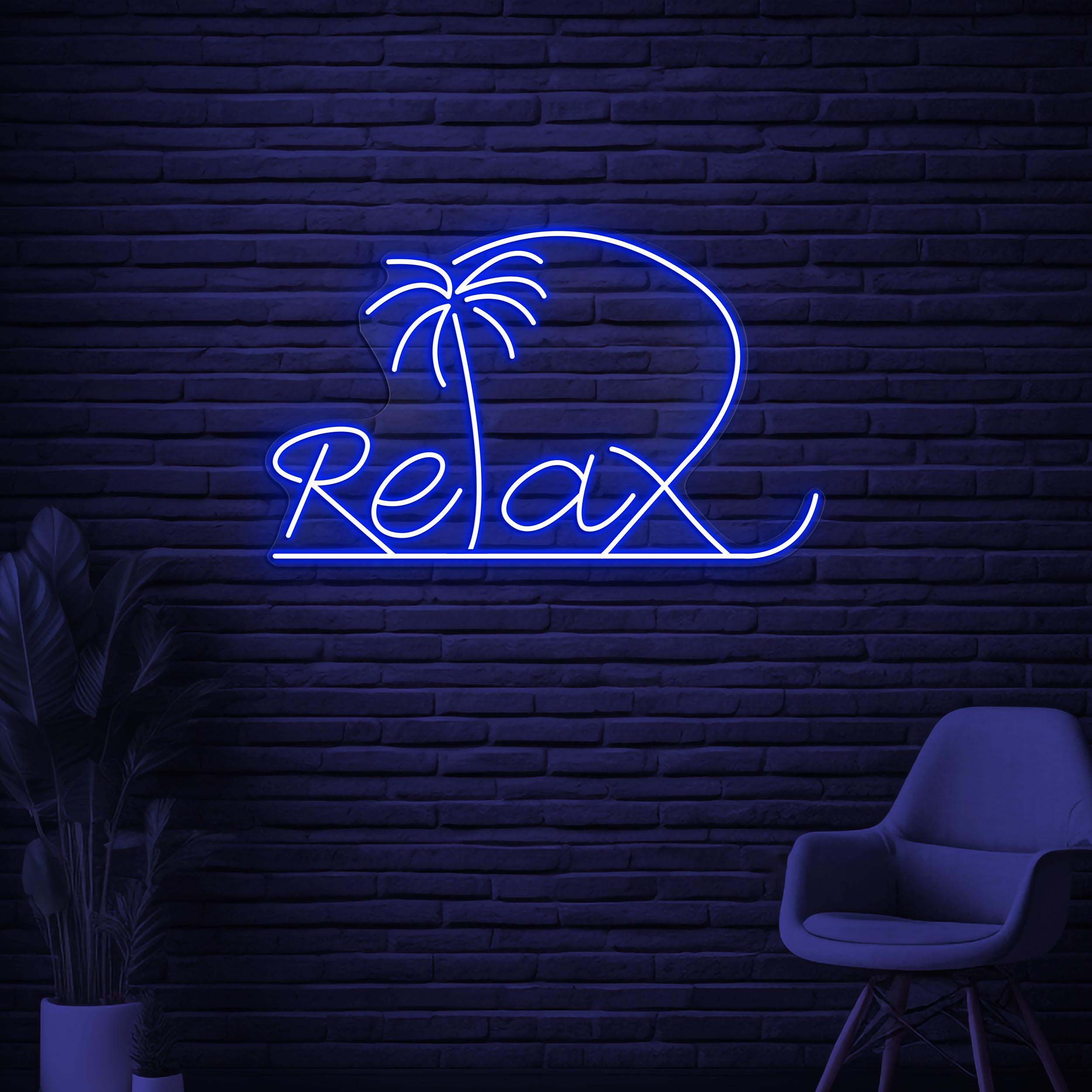Relax Neon Sign, Relax LED Light, Party Wall Decor, Home Wall Art, Personalized Neon Gift, Chill Neon Sign, Bedroom Neon Art, Aesthetic Art