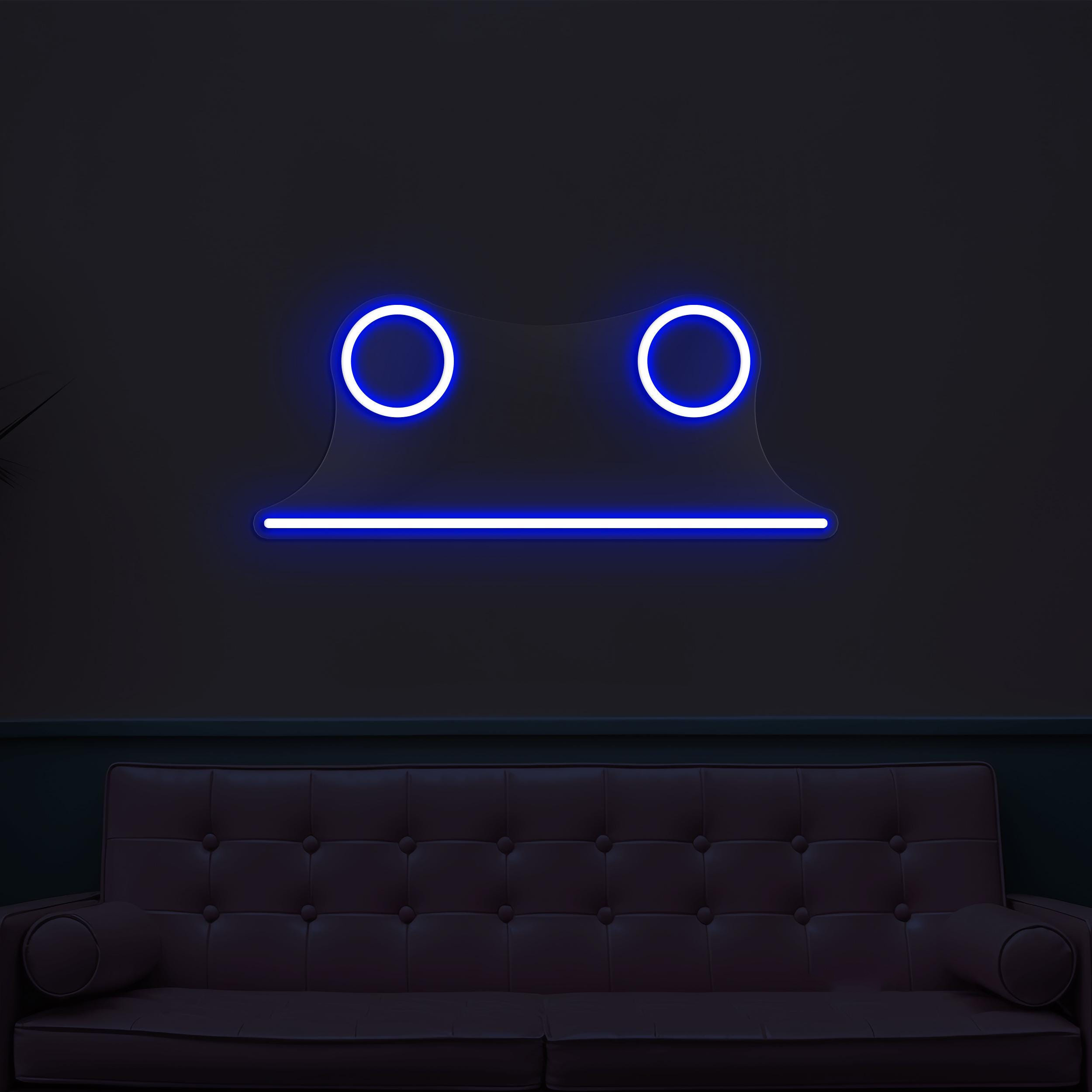 Froggy Face Neon Sign, Froggy Face LED Light, Froggy Eye Wall Decor, Kids Room Wall Art, Animal Shop Neon Light, Custom Sign, Lip Line Art