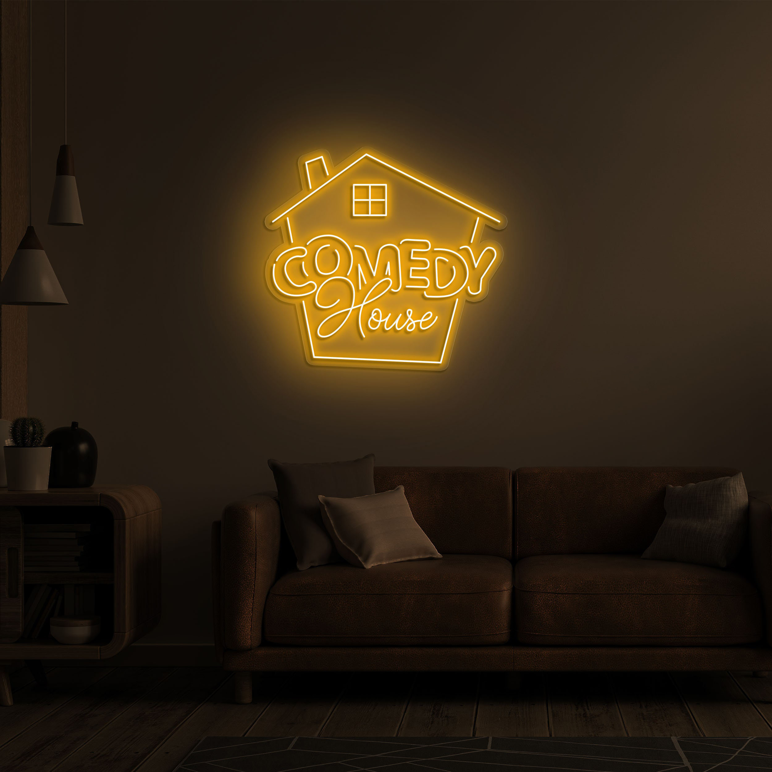 Comedy House LED Neon Light, Decor for Comedy Clubs, Home Theaters, Drawing Rooms, and Event Rooms, Neon Bar Sign for Home & Business, Gift