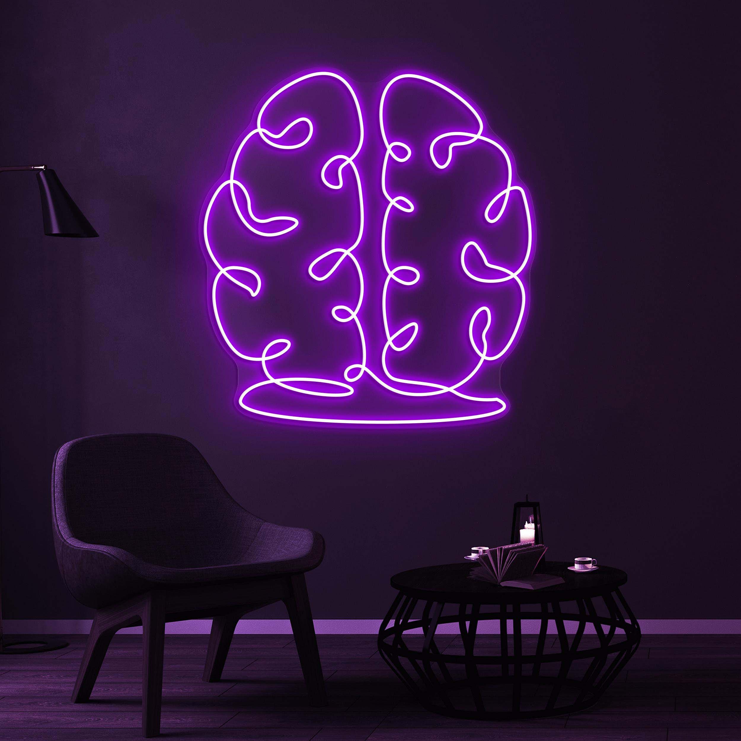 Brain Neon Sign, Brain LED Light, Hospital Wall Decor, Home Wall Art, Personalized Brain Sign, Doctor Clinic Neon Light, Thinker Neon Sign