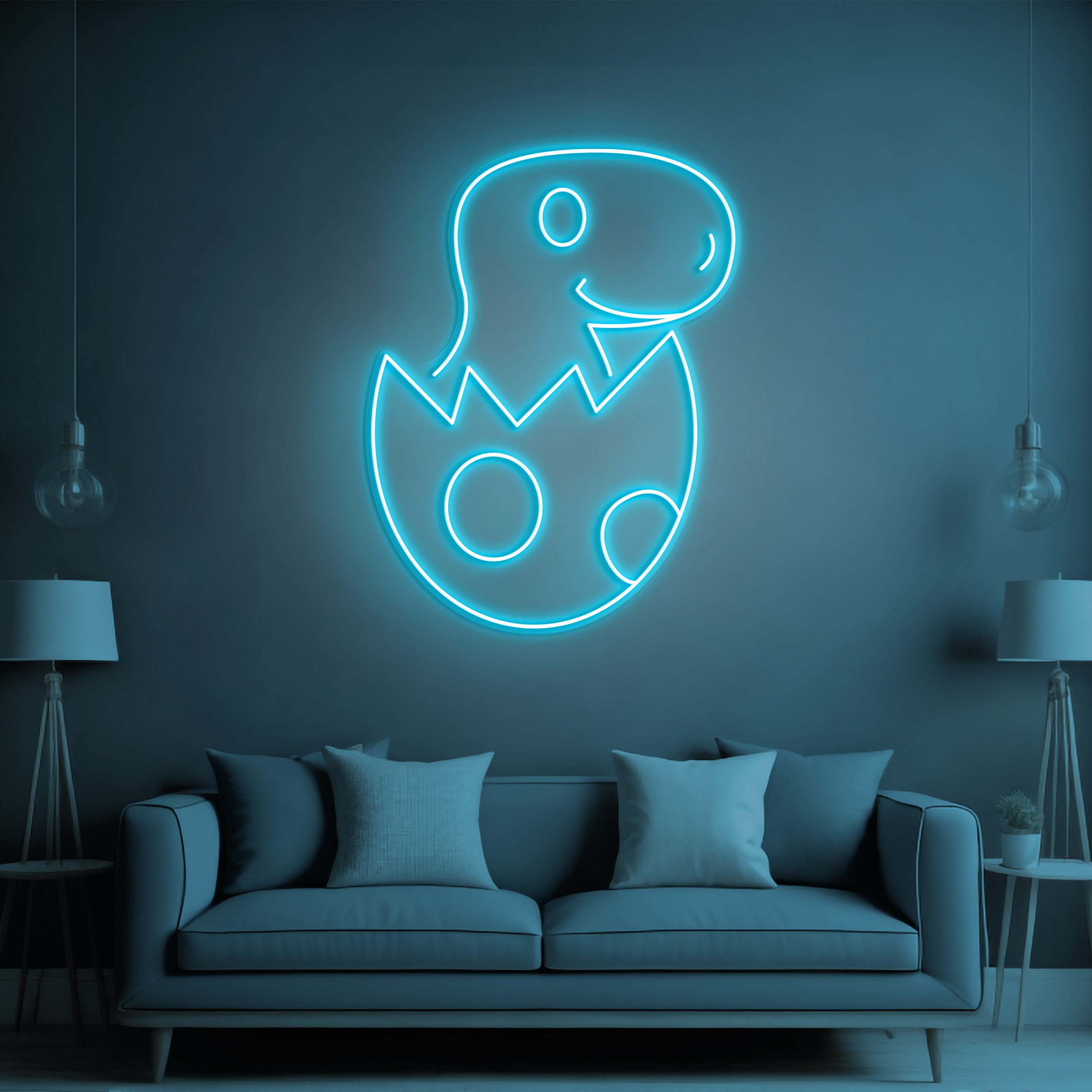 Dino Egg Neon Sign, Dinosaur Night Light, Dino Baby Neon Light, Wall décor for Kids' Bedroom Decor, Gift for Home Parties and Holiday Décor