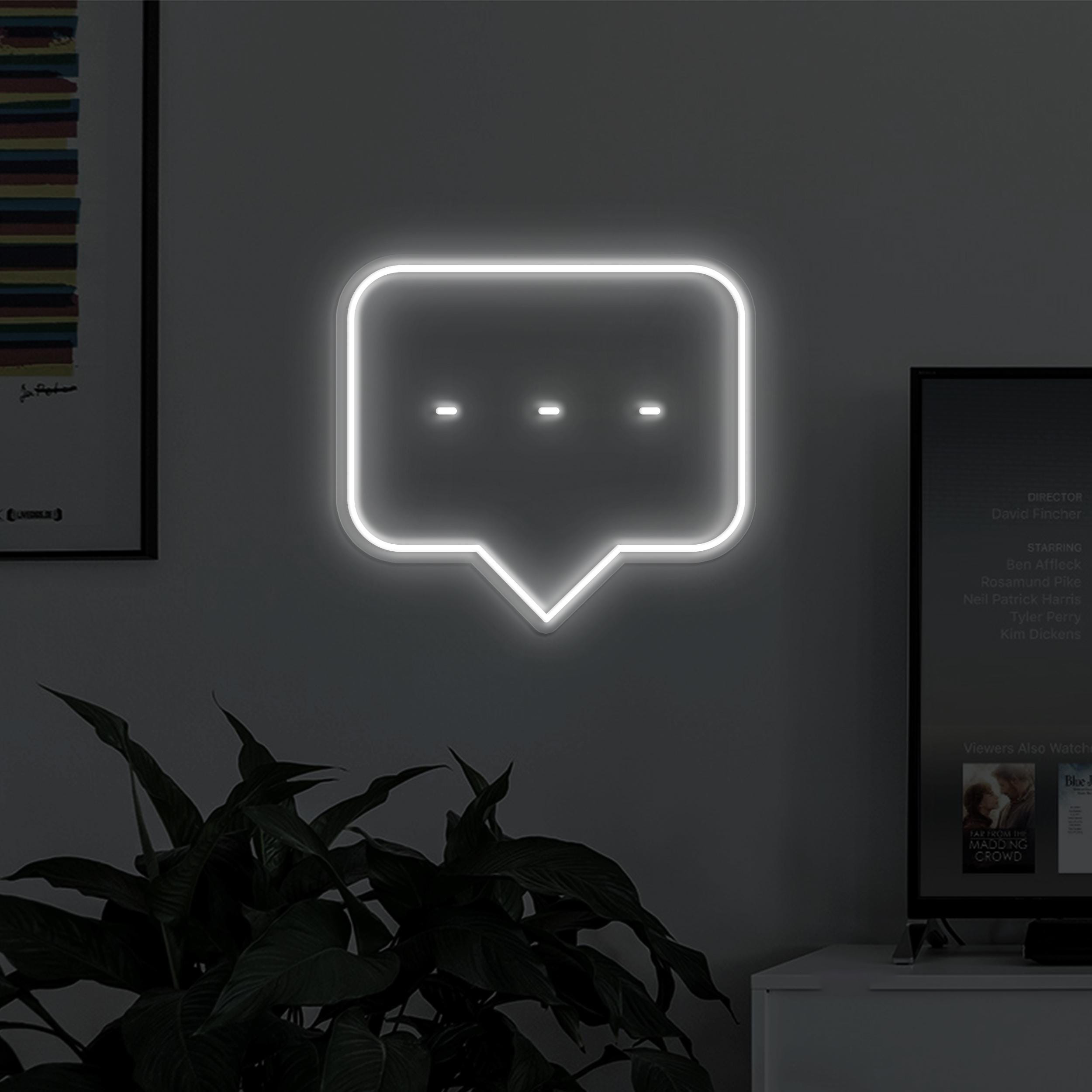 Chat Box Neon Sign, Chat Box LED Light, Speech Bubble Decor, Just Chatting Neon Light, Chat Bubble Neon Light, Message Decor, Home Wall Art
