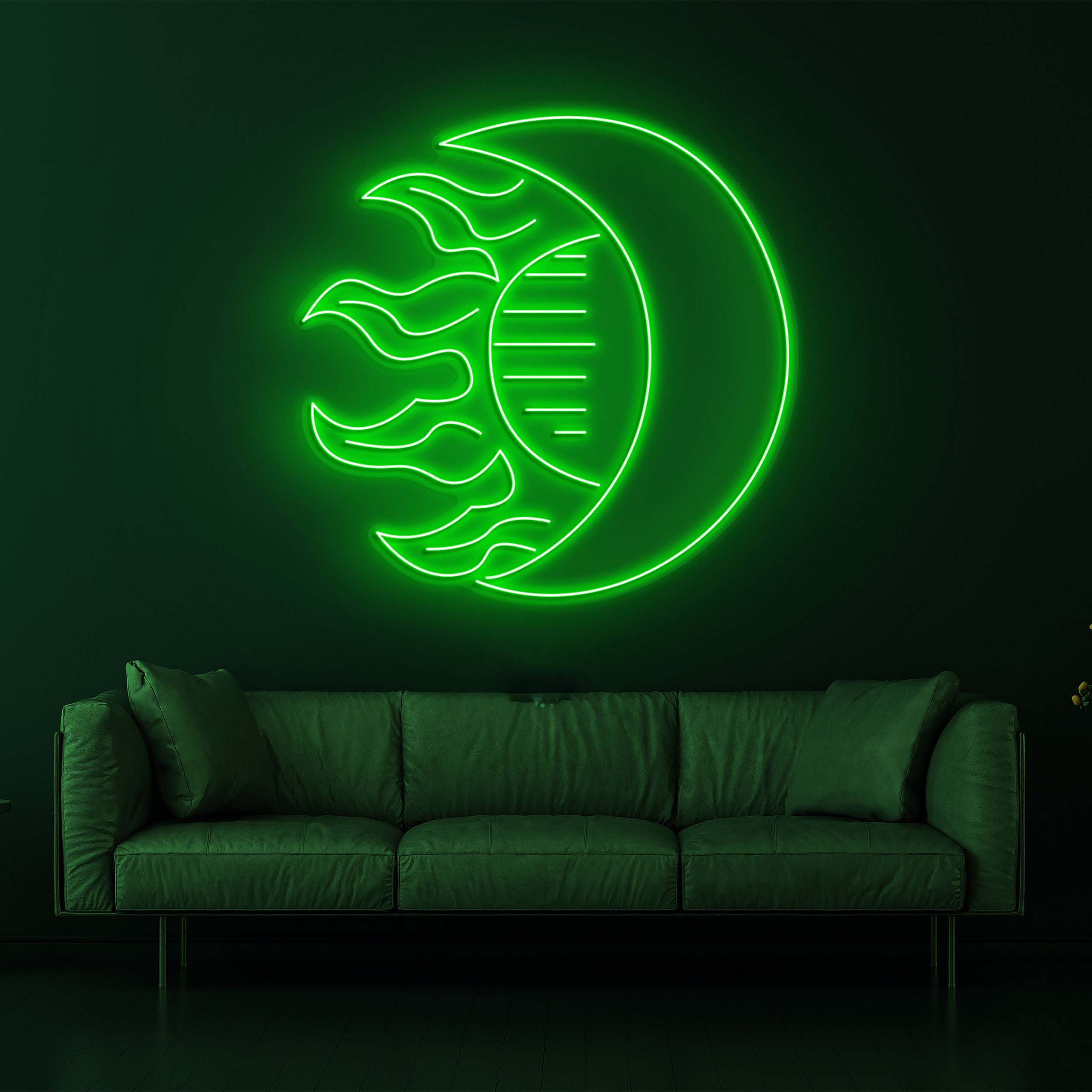 Moon and Sun Neon Sign, Half Sun and Half Moon Night Lamp, Perfect for Room Wall Decor, Unique Art Design for Bedroom, Home Bar, Gift idea