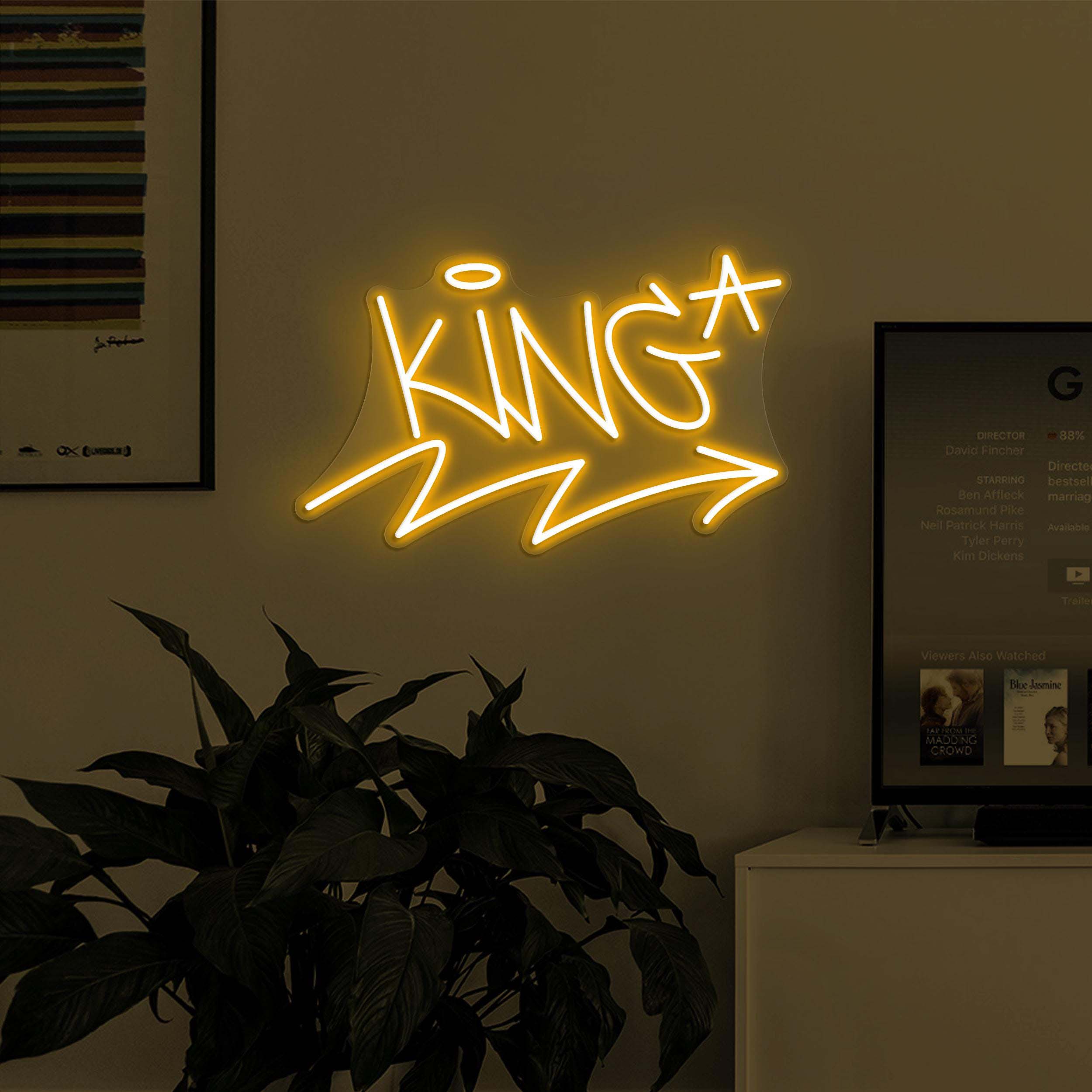 King Neon Sign, King LED Light, King Wall Decor, Boy's Bedroom Wall Art, Dorm Bar birthday Party Decor, Personalized King Art, Birthday Gift
