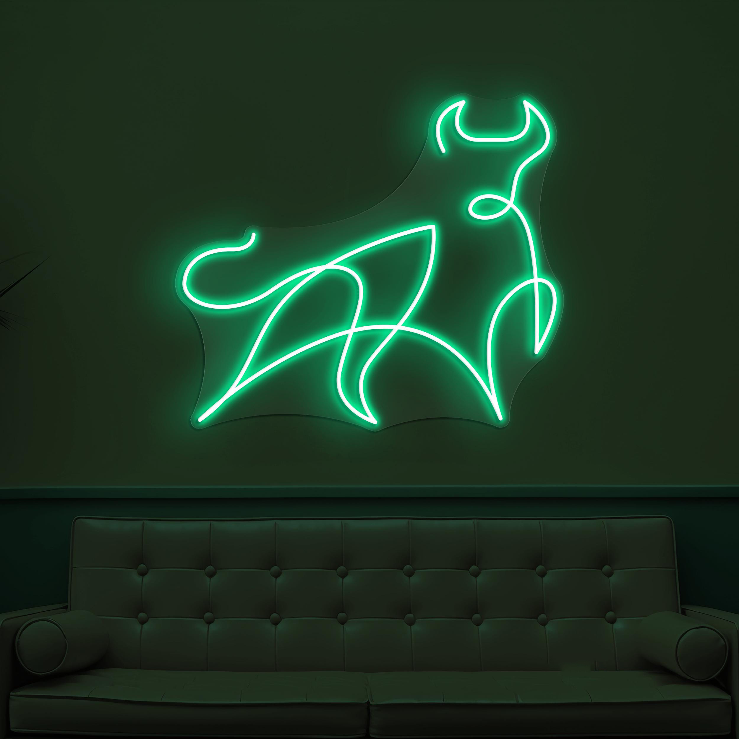 Buffalo Neon Sign, Buffalo LED Light, Pet Shop Wall Decor, Zoo Neon Light, Bull Wild Animal Sign, Angry Bull Wall Decor, Gift for Bull Lover