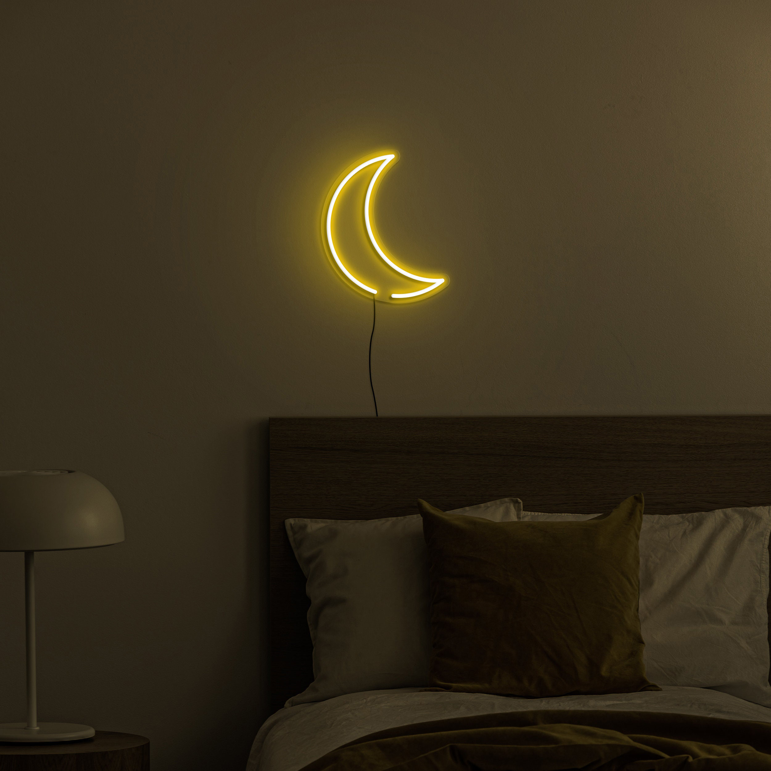 Moon Neon Sign, Moon LED Light for Home Decor, Moon Led decor, Bar Party Wall Art, Dimmable USB Powered Moon Lights, Gift for Kids,Moon Sign