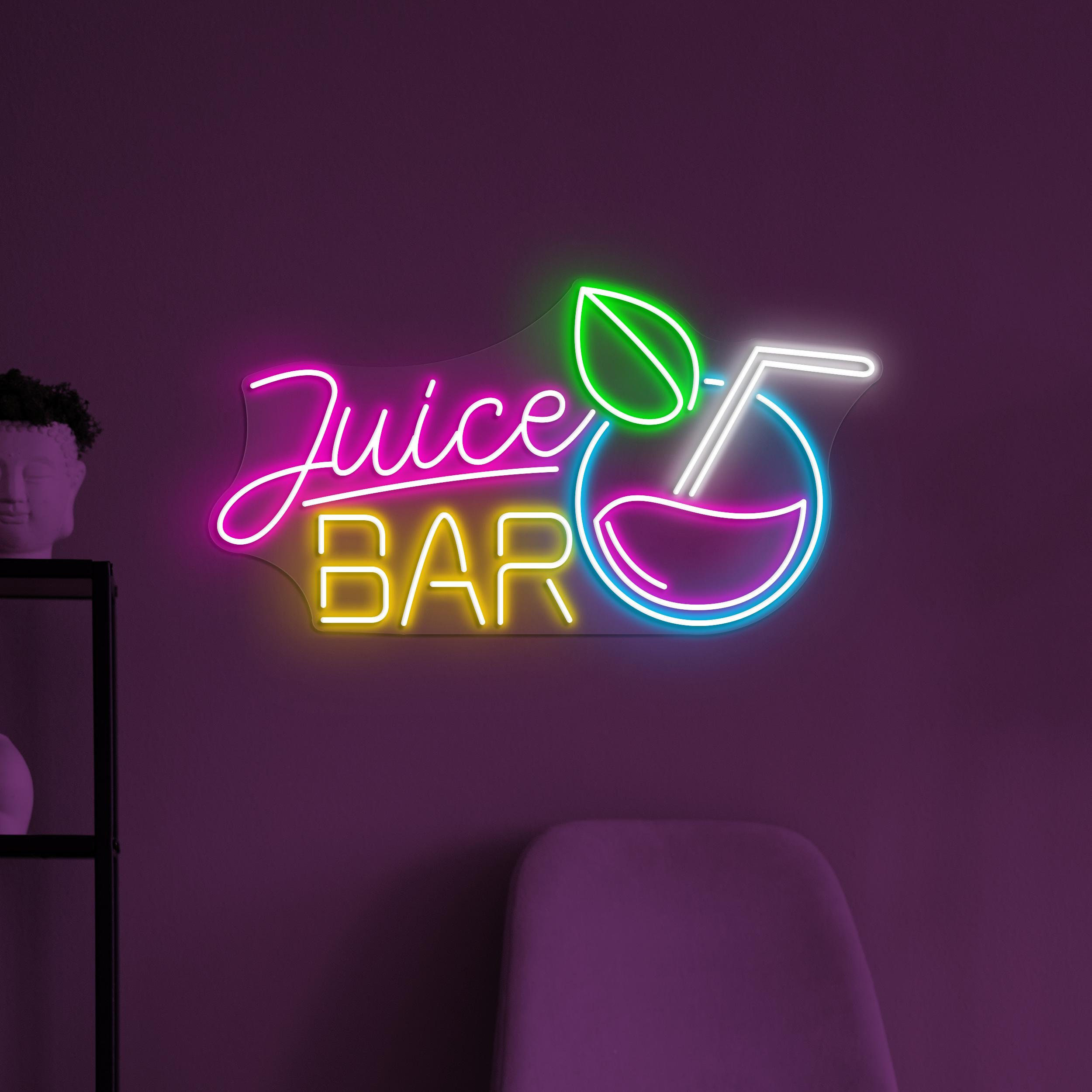 Juice Bar Neon Sign, Juice Bar LED Light, Bar Wall Decor, Juice Shop Wall Art, Drink Corner Neon Sign, Cafe Neon Light, Drunk Neon Art, Gift