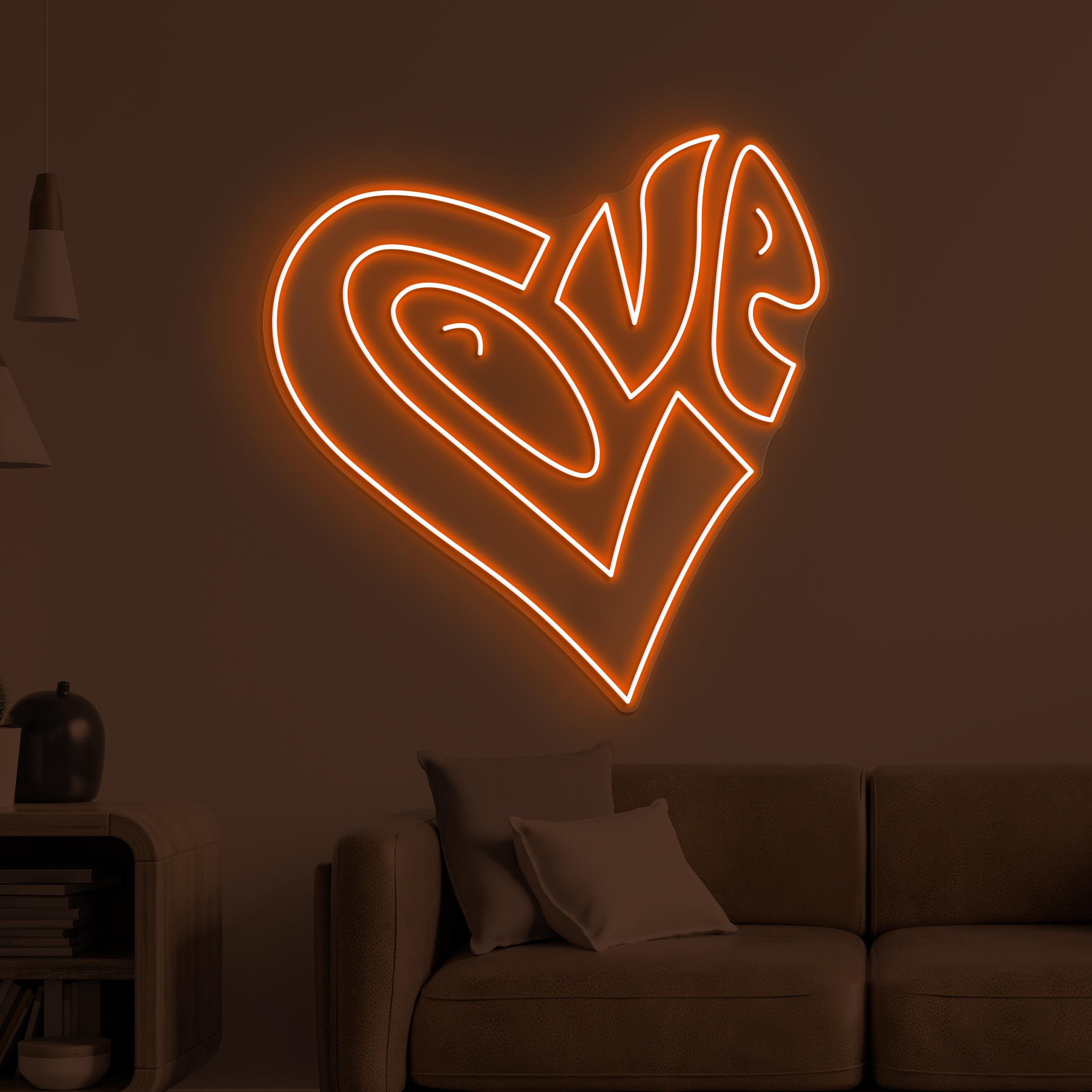 Love Neon Sign, Love LED Light, Couple Room Wall Decor, Wedding Backdrop Decor, Love Logo Neon Light, Romantic Neon Sign, Gift For Couple