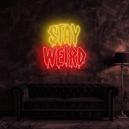 Stay Weird Dipping Neon Sign, Stay Weird Neon Light, Inspirational Wall Art Decor for Bedroom, Game Room, Stay Weird Neon Light, Gift idea