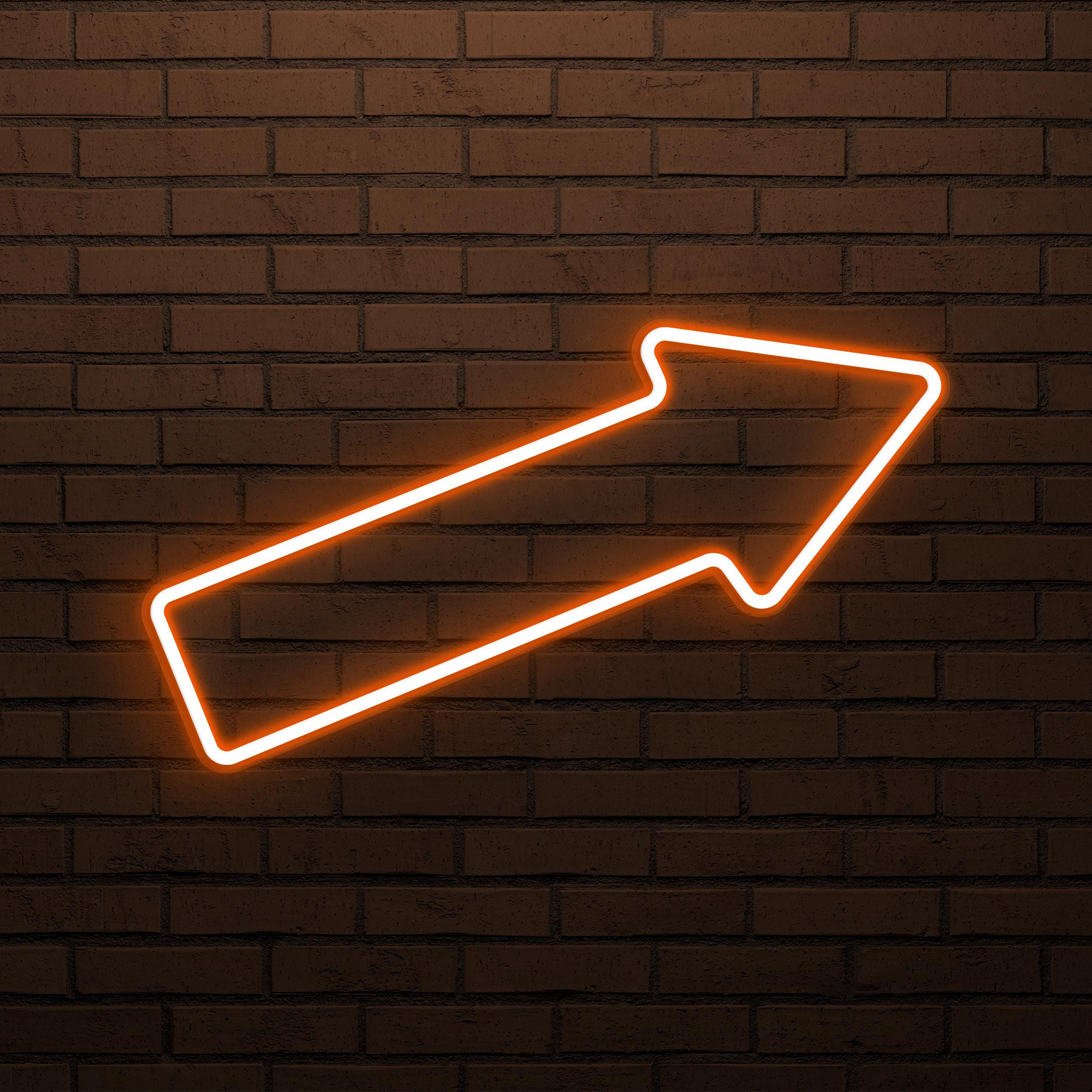 Arrow Neon Sign, Arrow LED Light, Directional Wall Decor, Airport Wall Art, Road Neon Light, Office Neon Decor, Up and Right Arrow Sign