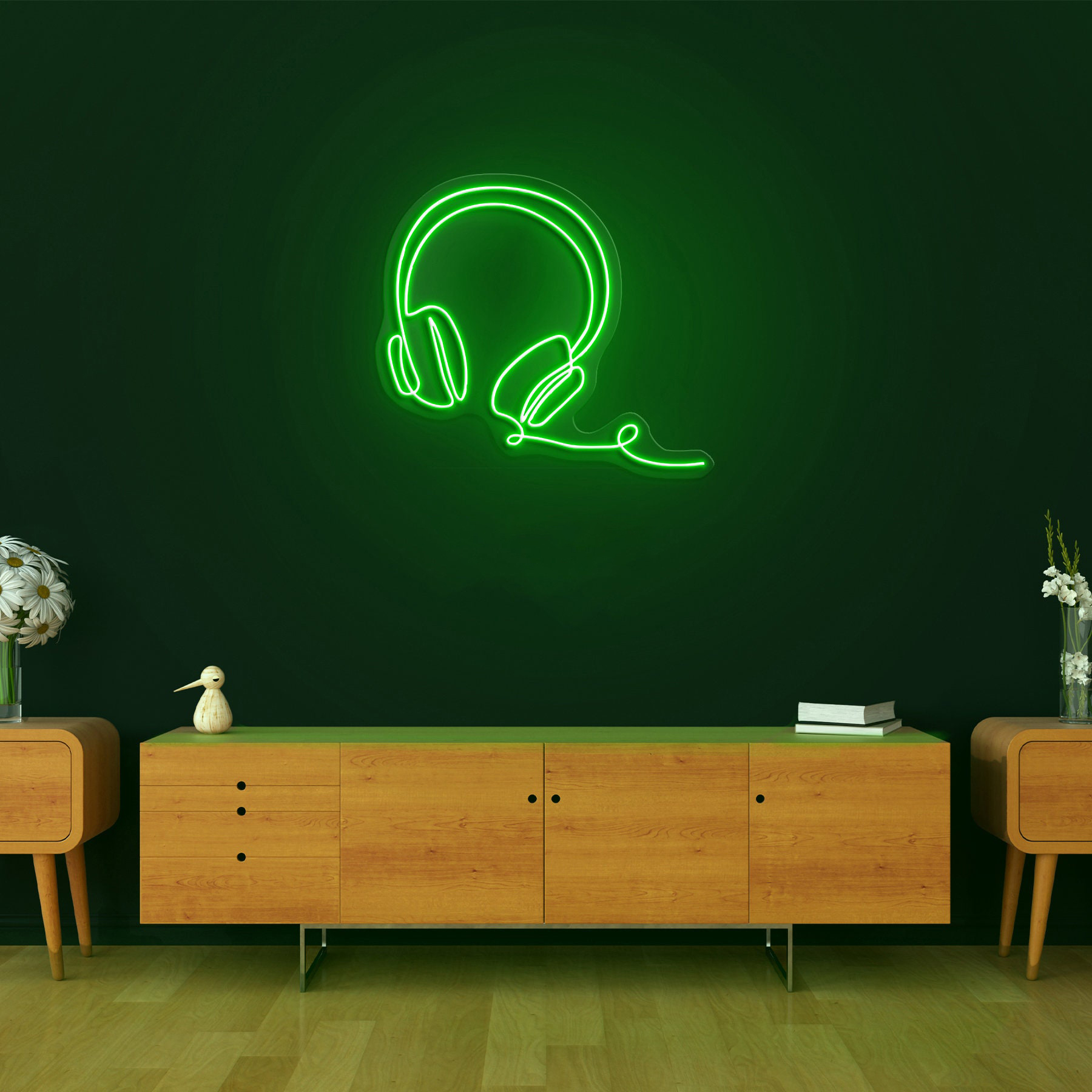 Headphone Neon Sign, LED Headphones Light, Music Wall Decor, Custom Neon Sign, Headset Neon Wall Art, Music Room Decor, Bedroom Gift Idea