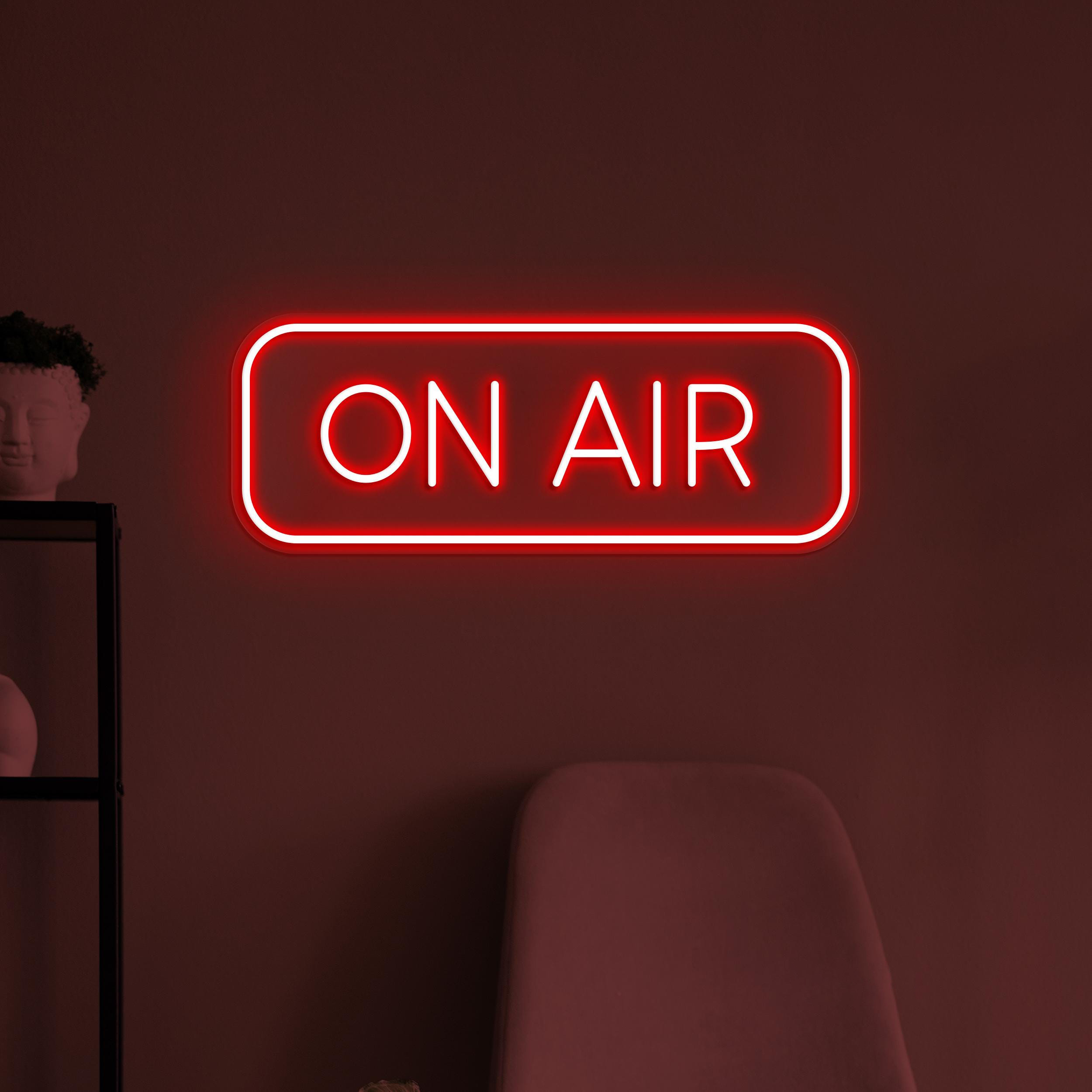 On Air Neon Sign, On Air LED Light, On Air Wall Decor, Live Show Neon Light, On Air News Channel Decor, On Air Podcast Decor, On Air Logo