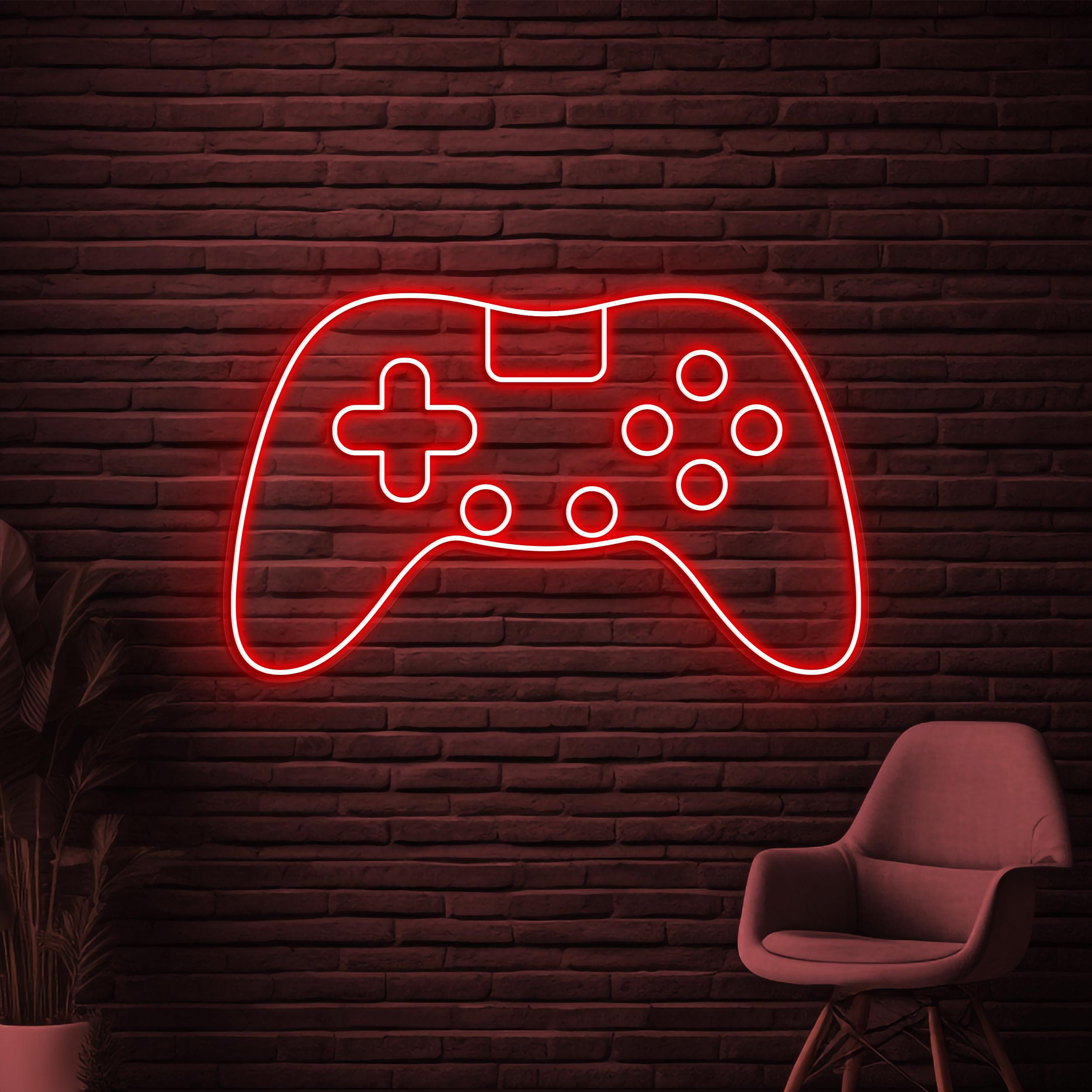 Game Controller Neon Sign, Game Controller LED Light, Game Pad Wall Decor, Game Room Wall Art, Led Neon Light, Boys Game Room Sign, Gift