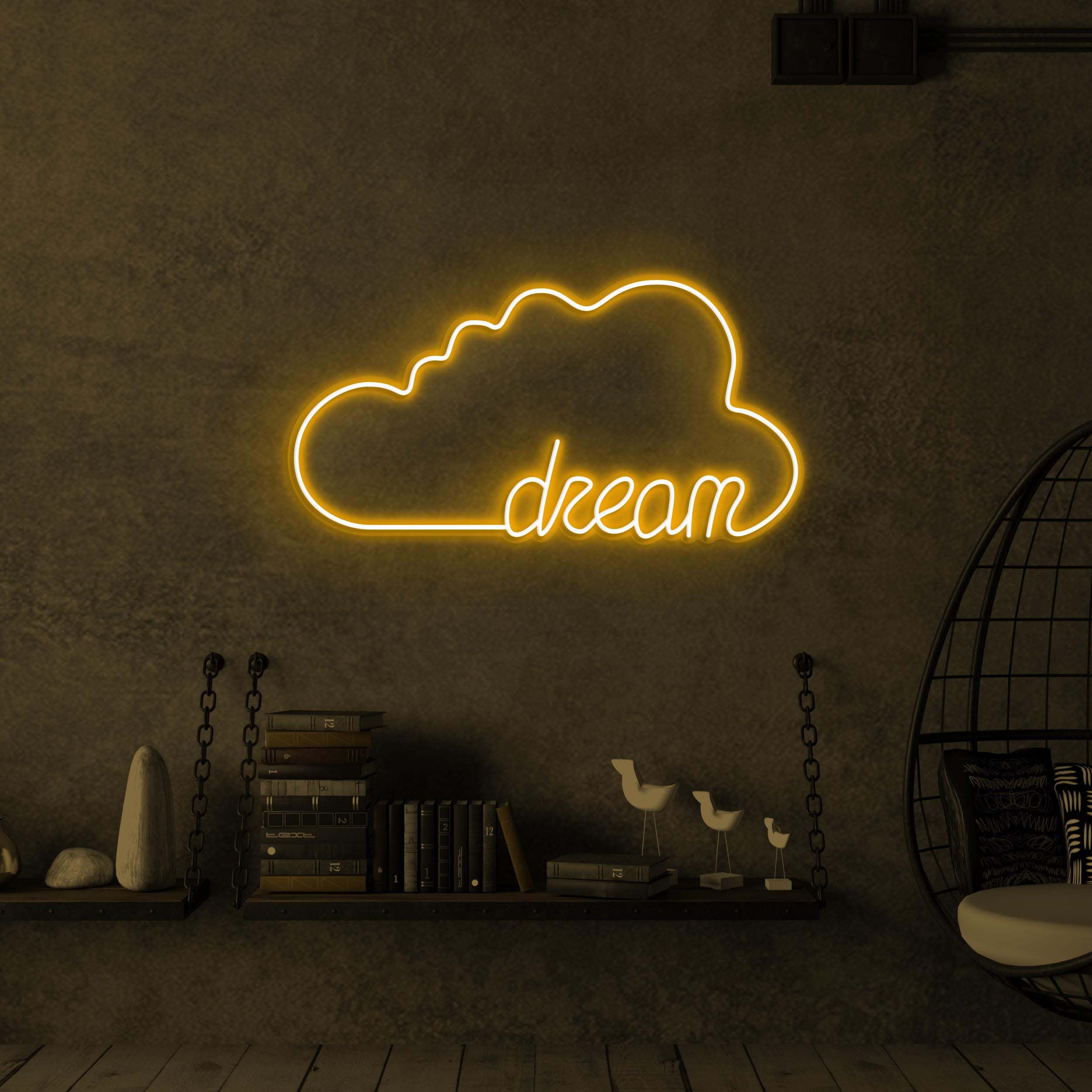 Dream Neon Sign, Dream LED Light, Cloud Wall Decor, Home Wall Art, Kids Room Decor, Custom Neon Sign, Bedroom Neon Art, Dreamy Cloud Sign