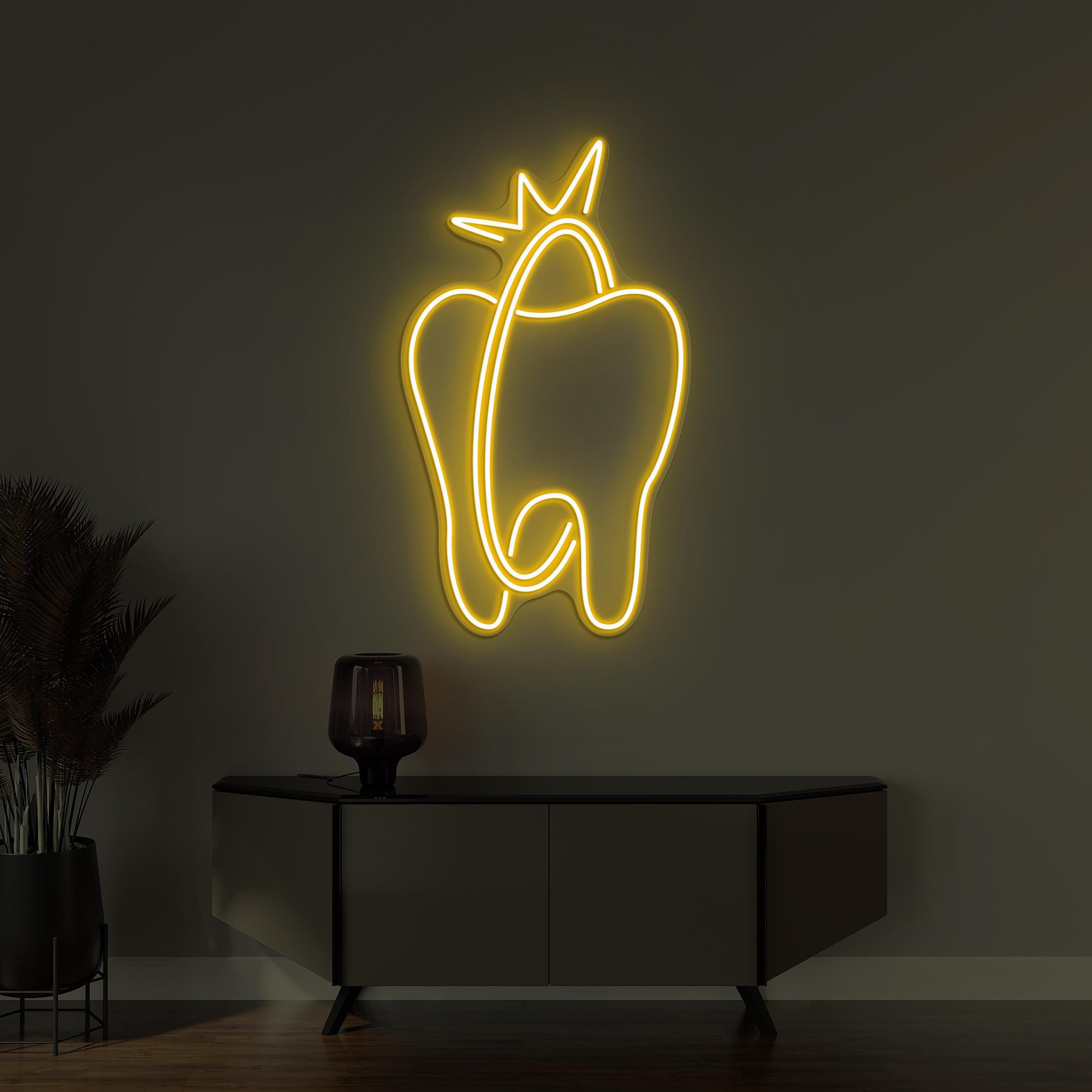 Tooth Neon Sign, Tooth LED Light, Dentist Wall Decor, Teeth Hospital Neon Art, Teeth Wall Sign, Dental Clinic Decor, Dental Clinic Logo Sign