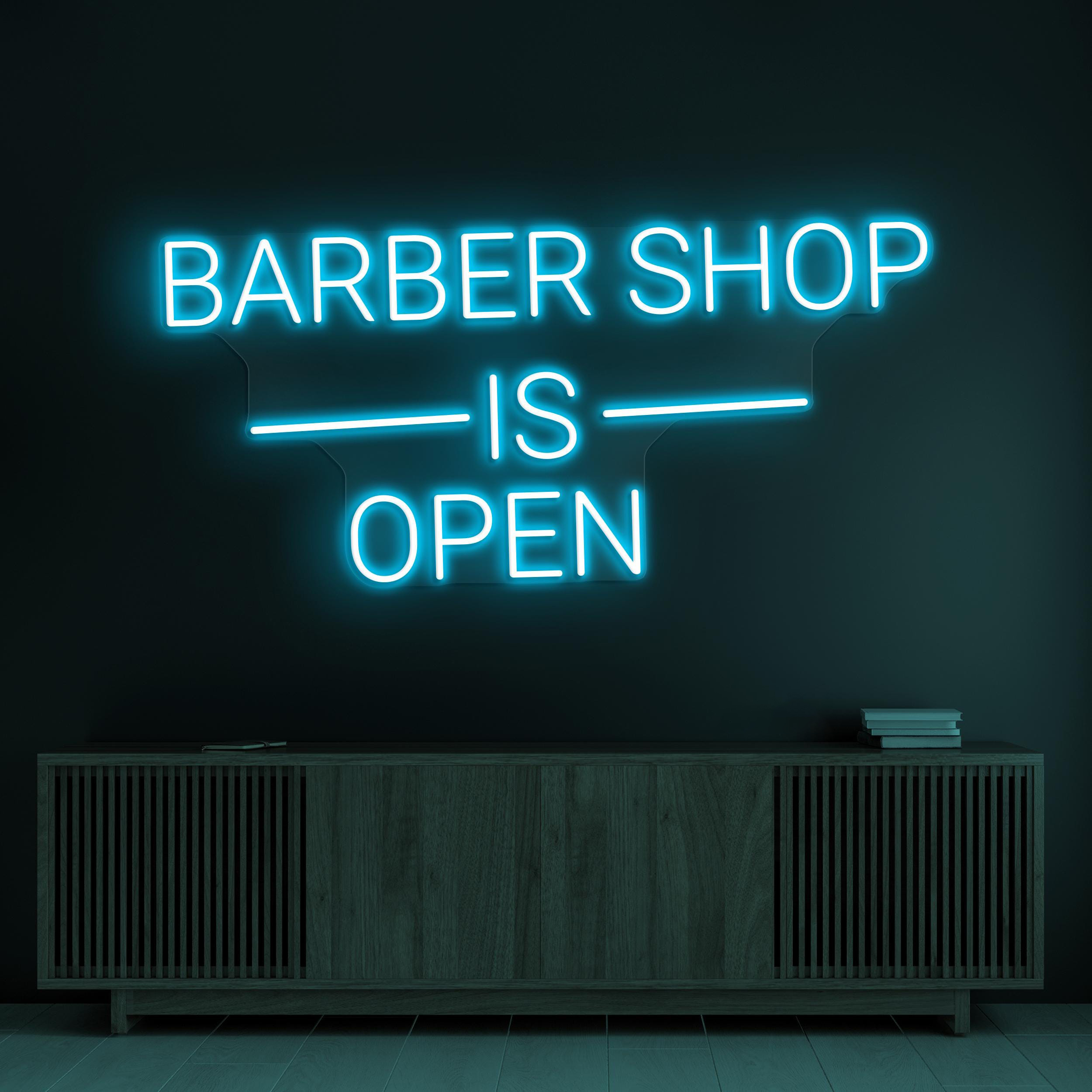 Barber Shop Is Open Neon Sign, Barber Shop Is Open LED Light, Barber Wall Decor, Hair Beauty Bar Sign, Haircut Neon Sign, Beauty Salon Art