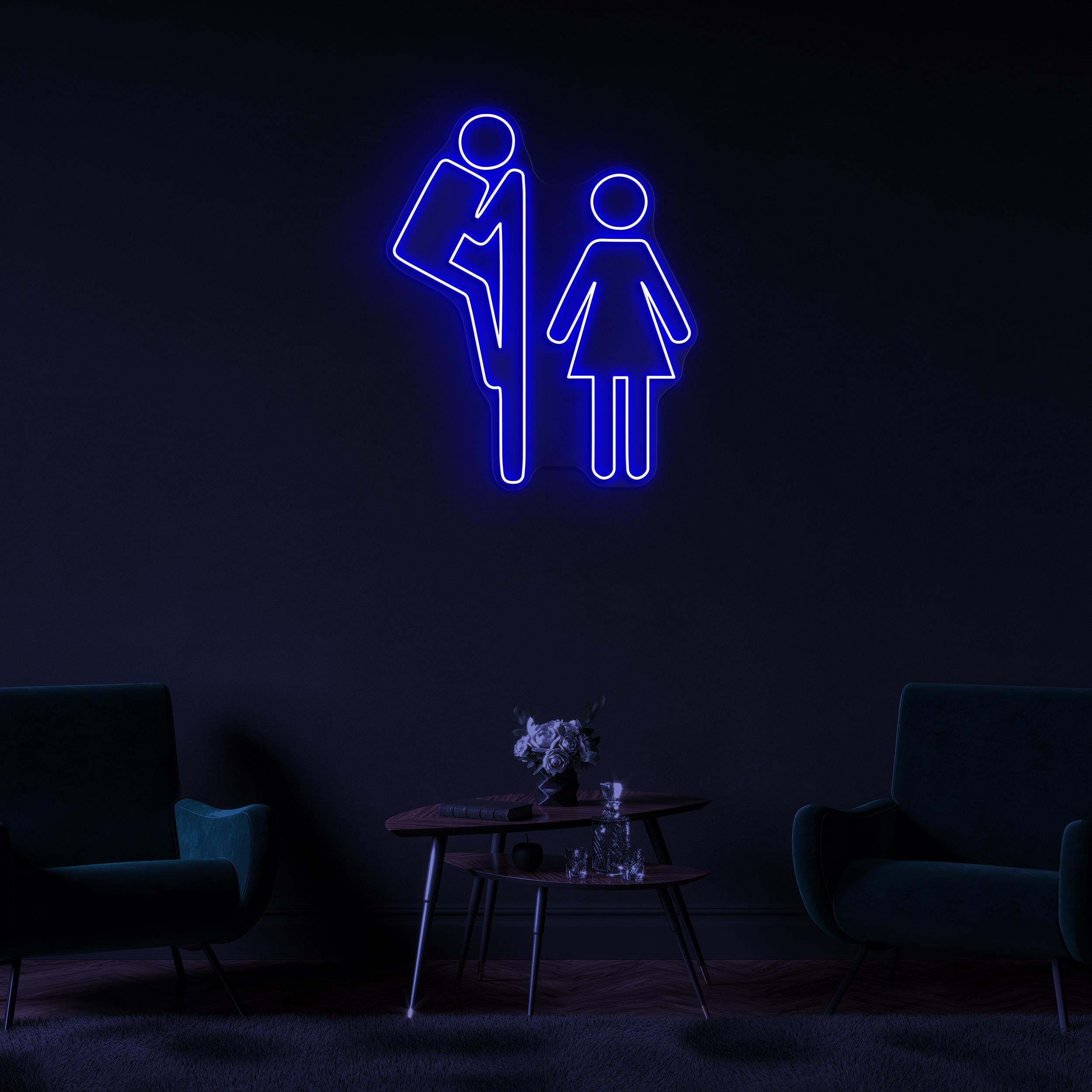 Man and Women Neon Sign, Man & Women LED Light, Toilet Wall Decor, Bathroom Wall Art, Toilet Logo LED Light, Restroom Neon Art, Led Sign