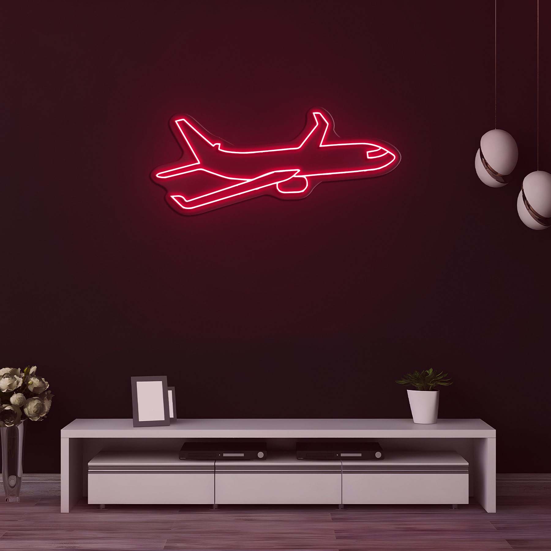 Airplane Neon Sign, Aviation Decor for Bedroom, Hotel, Cafe, Wedding, Birthday Party Gifts, Neon Art for Home or Office, Pilot Gift Idea