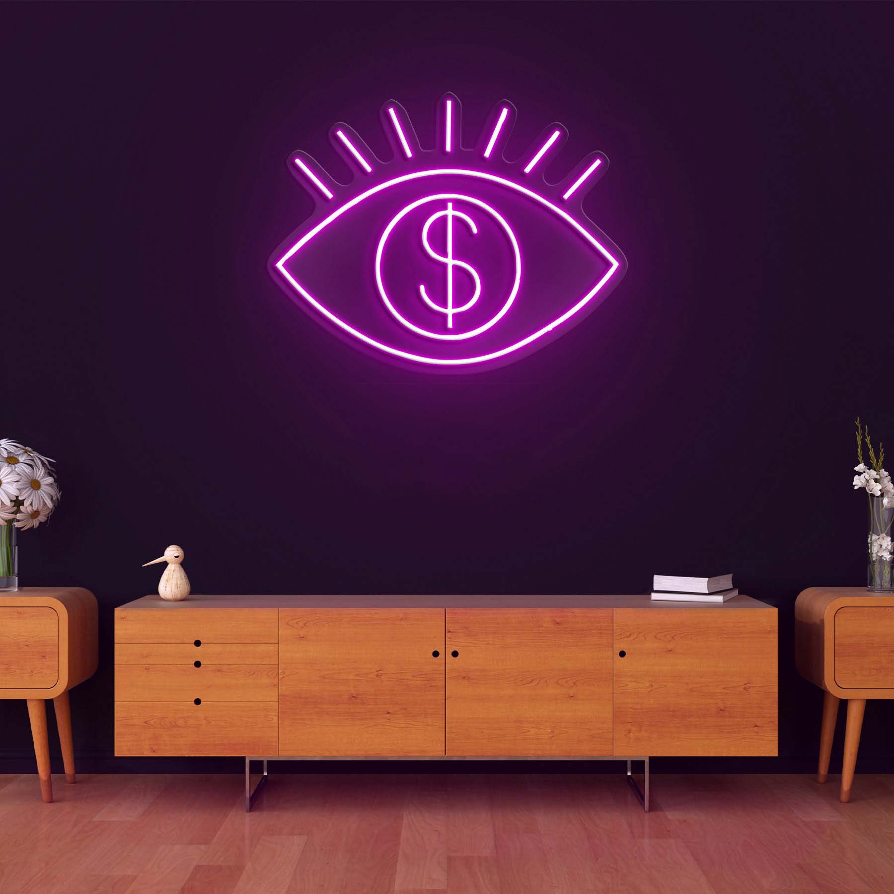 Eye Neon Sign, Evil Eye Neon Light, Eyeball Wall Decor, Spiritual Neon Sign, Anime Room Art, Eye Neon Sign for Bedroom, Party, or Bar, Gift