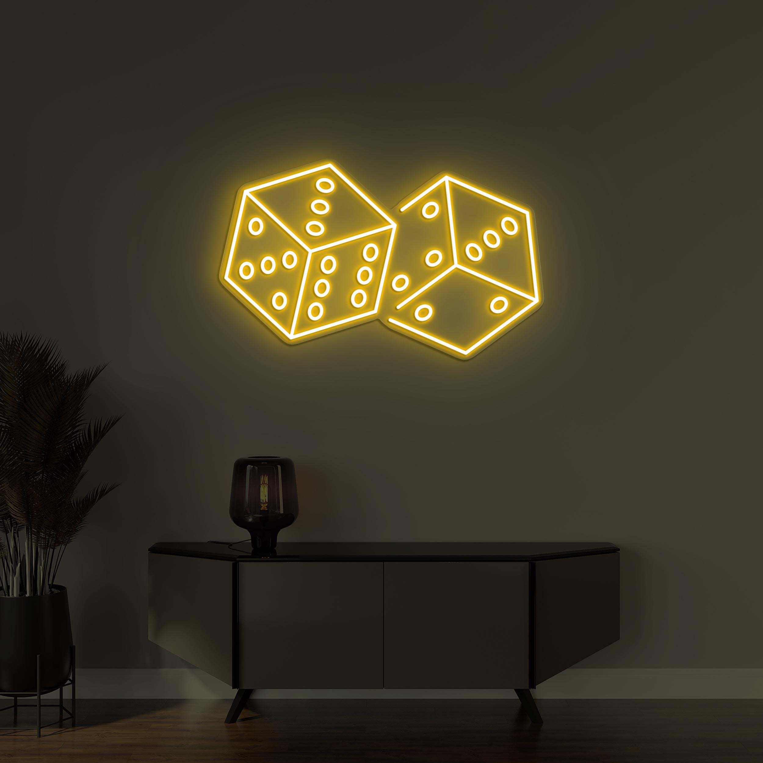 Dice Neon Sign, Dice LED Light, Ludo Dice Wall Decor, Game Room Wall Art, Custom Neon Sign, Ludo Wall Decor, Ludo Lover Gift, Home Wall Art