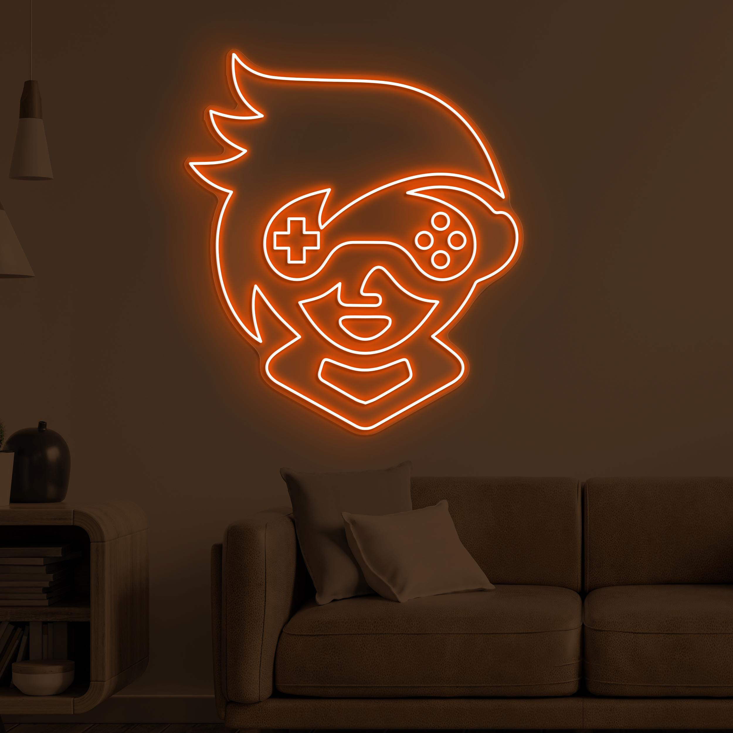 Gamer Boy Neon Sign, Gamer Boy LED Light, Gamer LED Neon Art, Kids Room Wall Decor, Game Room Neon Light, Gaming Zone Wall Art, Boy Room Art
