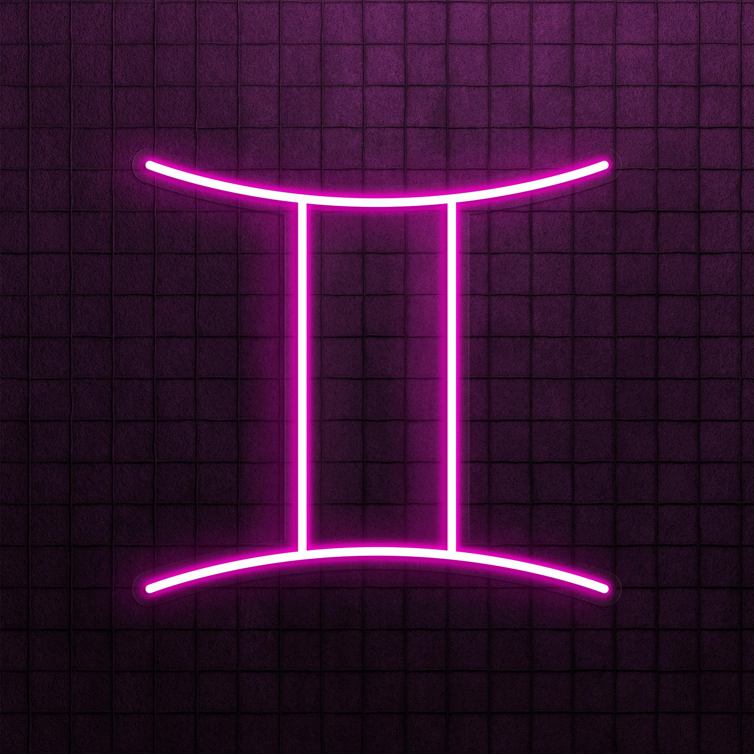 Gemini Neon Sign, Gemini Led Neon Light, Gemini Zodiac Wall Decor, Decor for Studio, Cafe, & Bar, Home Wall Art, Elements of the Zodiac Sign