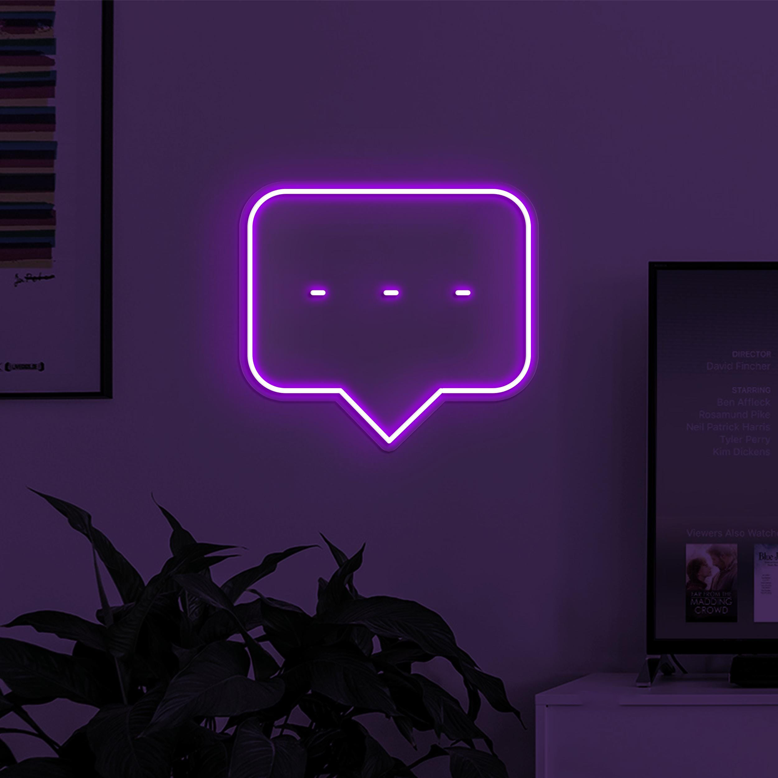 Chat Box Neon Sign, Chat Box LED Light, Speech Bubble Decor, Just Chatting Neon Light, Chat Bubble Neon Light, Message Decor, Home Wall Art