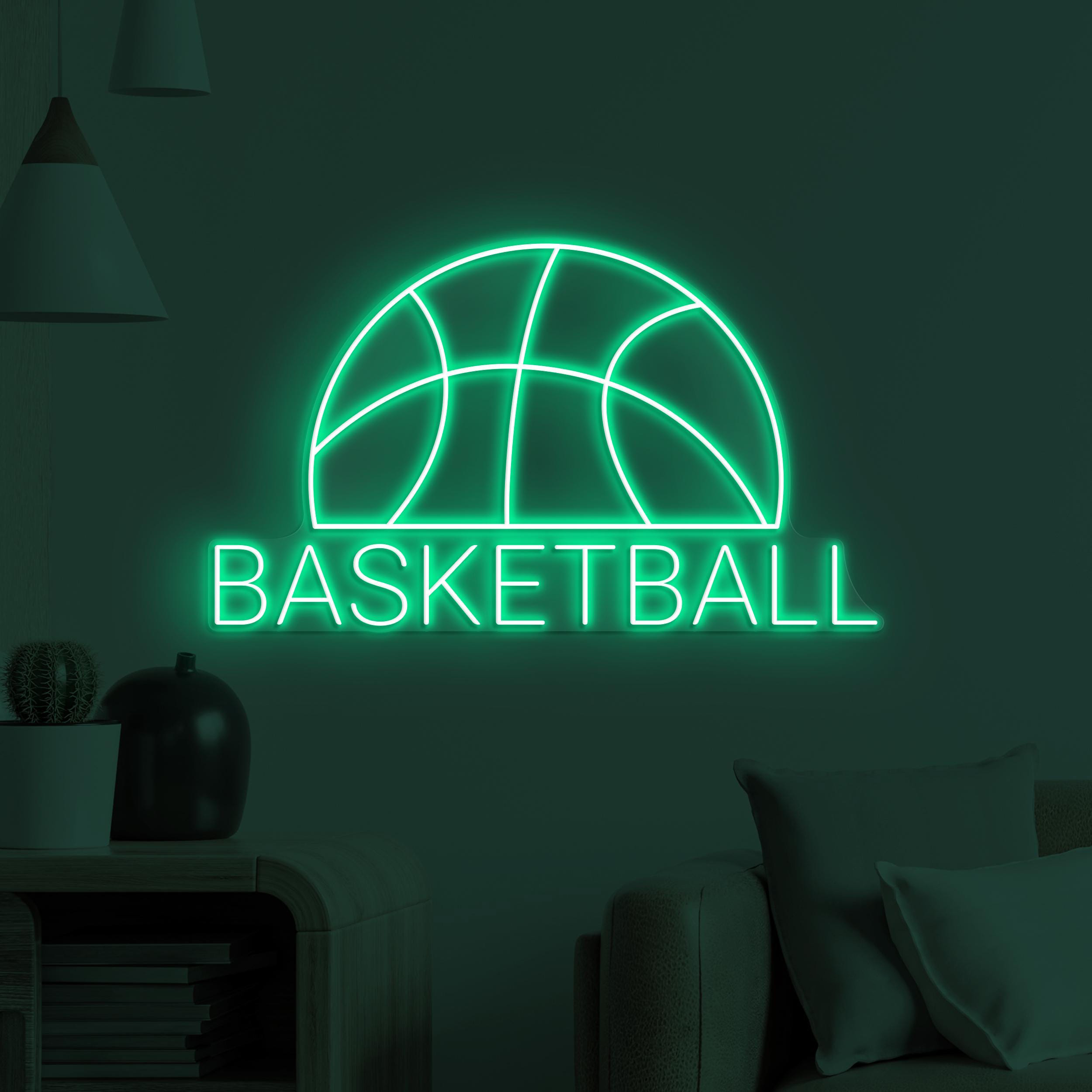 Basketball Neon Sign, Basketball LED Light, Basketball Logo Wall Decor, Hobby Wall Art, Basketball Lover Birthday Gift, Game Room Neon Light