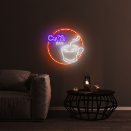 Coffee Bar Neon Sign, Coffee Cup Light, Open Sign, LED Neon Light, Decor for Coffee Lovers, Sign for Home, Cafe, Coffee Shop, Business Decor