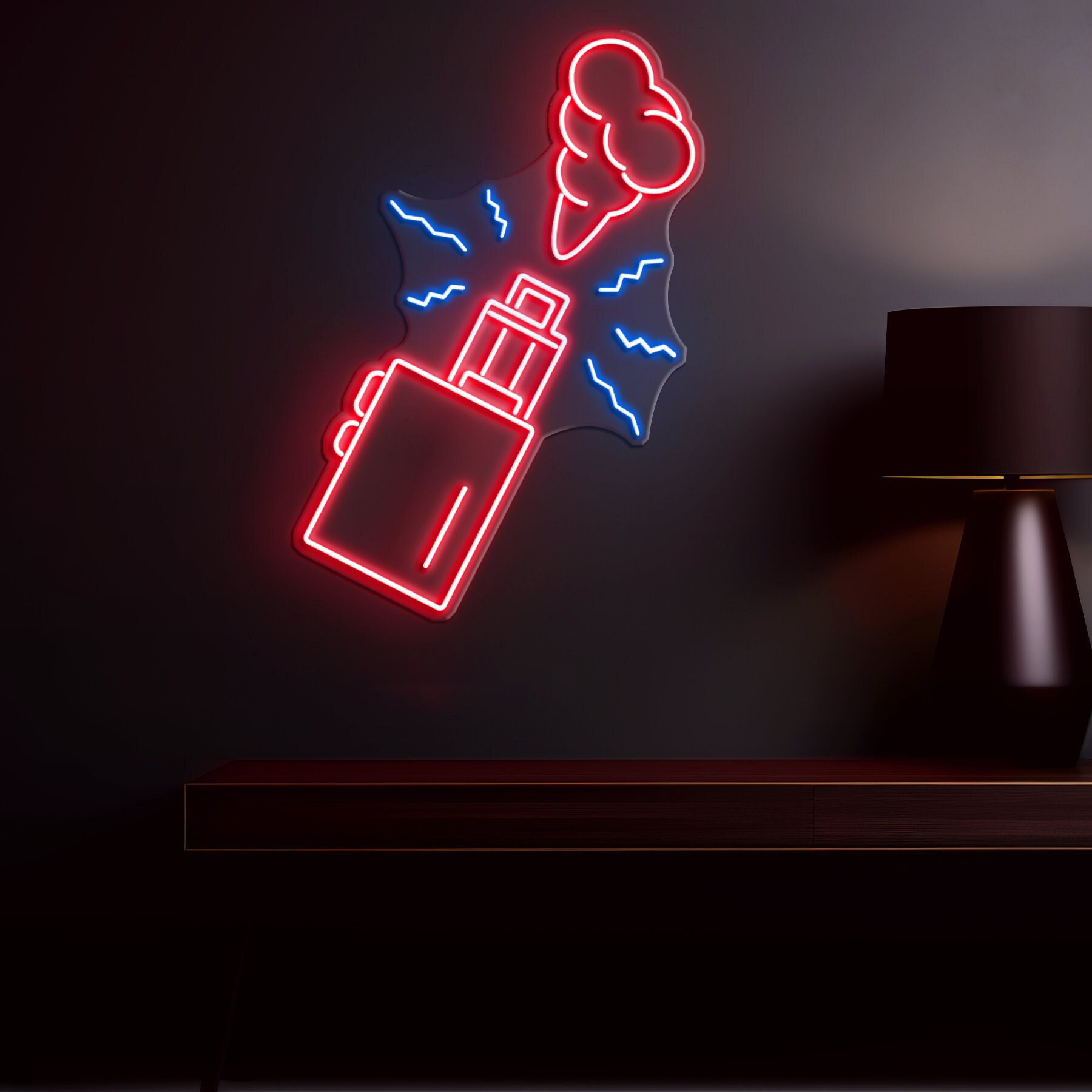 Vape Shop Neon Sign, LED Art for Business Advertising, Man Cave, Home Bar Decor, Pub, Smoking Lounge, Party, Vape & Smoke Neon Lights, Gift