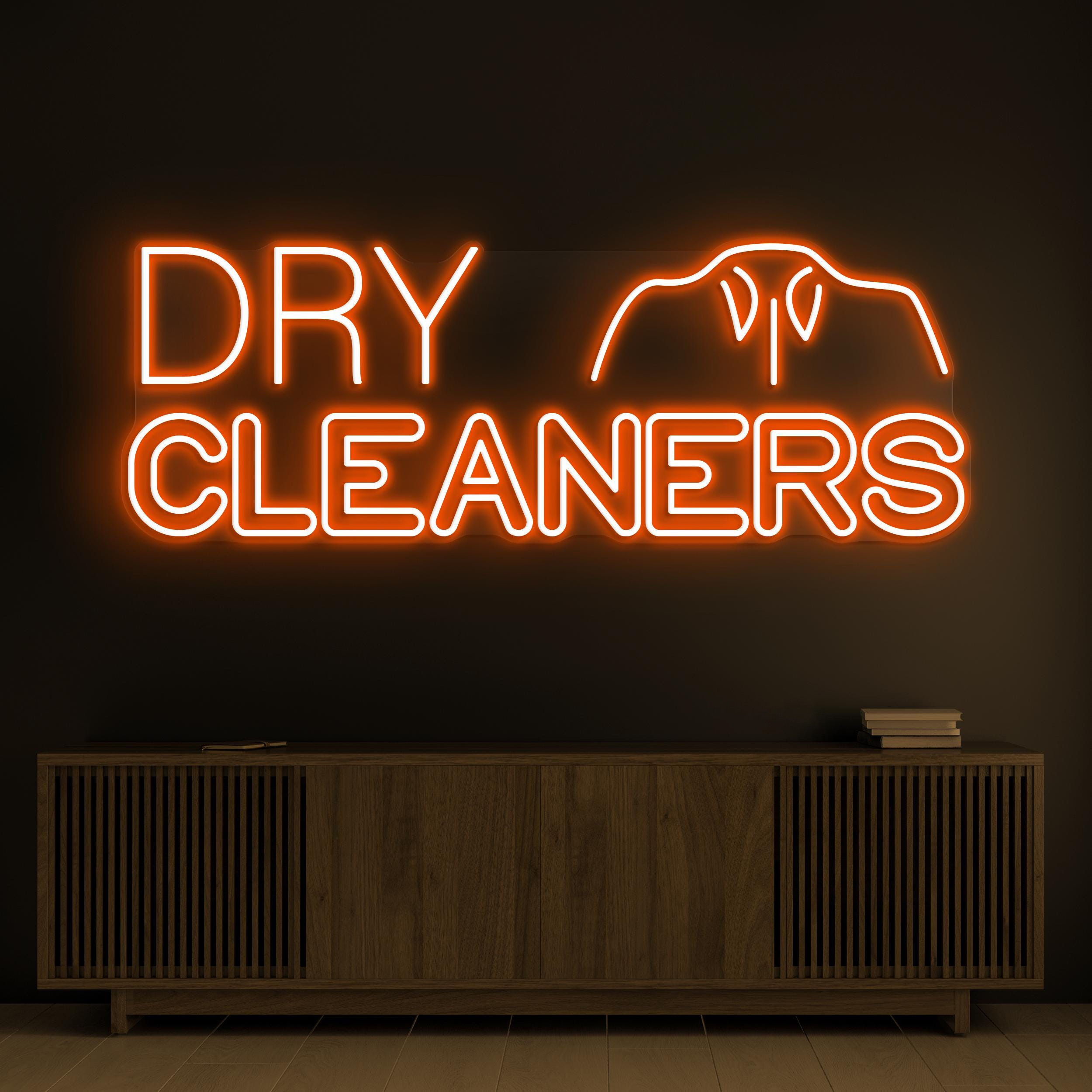Dry Cleaners Neon Sign, Dry Cleaners LED Light, Shirt Wall Art, Hanger Clean Neon Decor, Laundry Room Decor, Dry Clean Shop Wall Decor, Gift