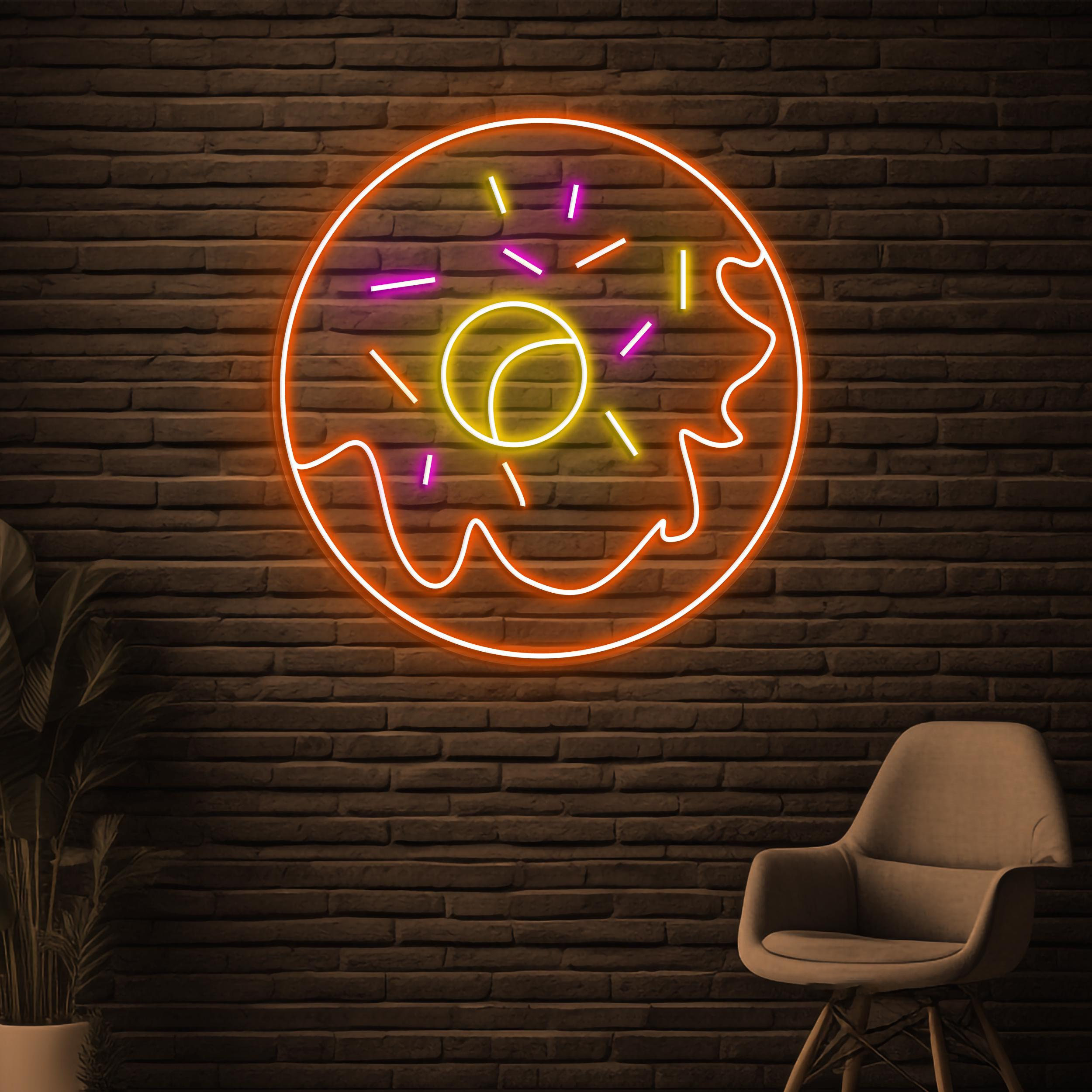 Donut Neon Sign, Donut LED Sign, Yummy Donut Wall Decor, Sweet Treat Wall Art, Dessert Shop Art, Donut Cafe Wall Art, Kitchen Wall Decor