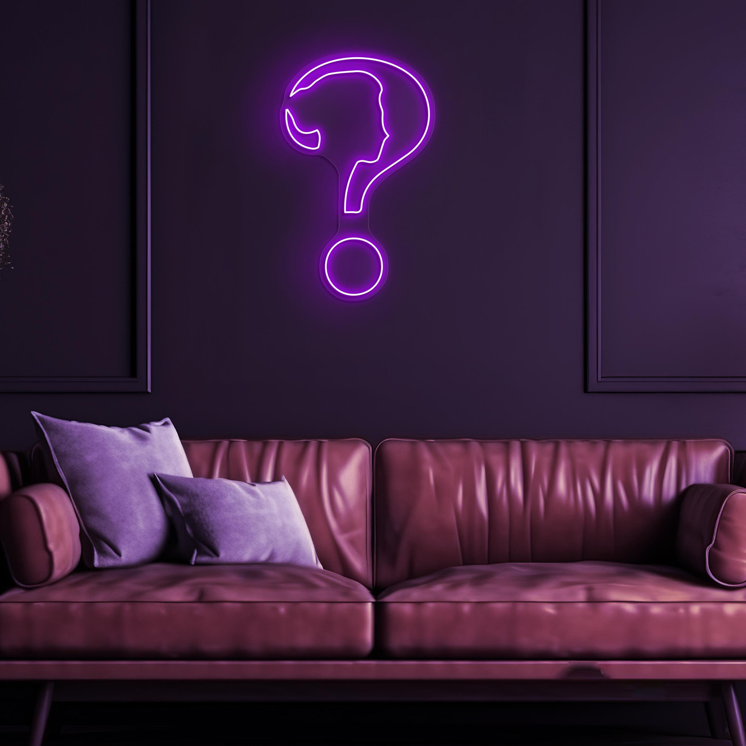 Question Mark Neon Sign, Question Mark LED Light, Question Mark Symbol Wall Decor, Coffee Shop Neon Light, Cafe, Bar & Restaurant Decor