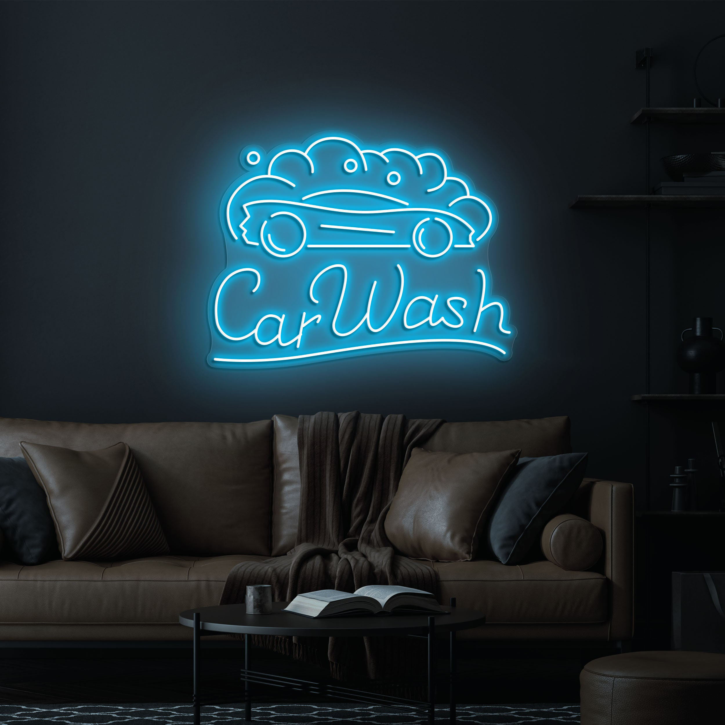 Car Wash Neon Sign, Custom Automotive Decor for Garages, Home Garages, Car Washes, and Auto Detailing Centers, Eye-catching Garage Sign