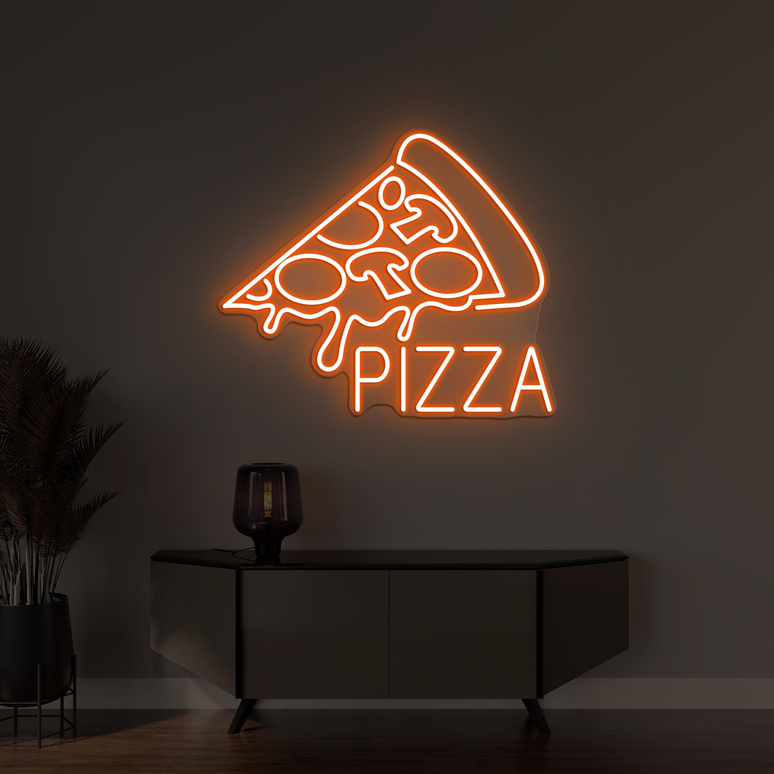 Pizza Neon Sign, Pizza LED Light, Pizza Slice Wall Decor, Fast Food Restaurant Art, Custom Neon Sign, Pizza Shop Decor, Gift for Pizza Lover