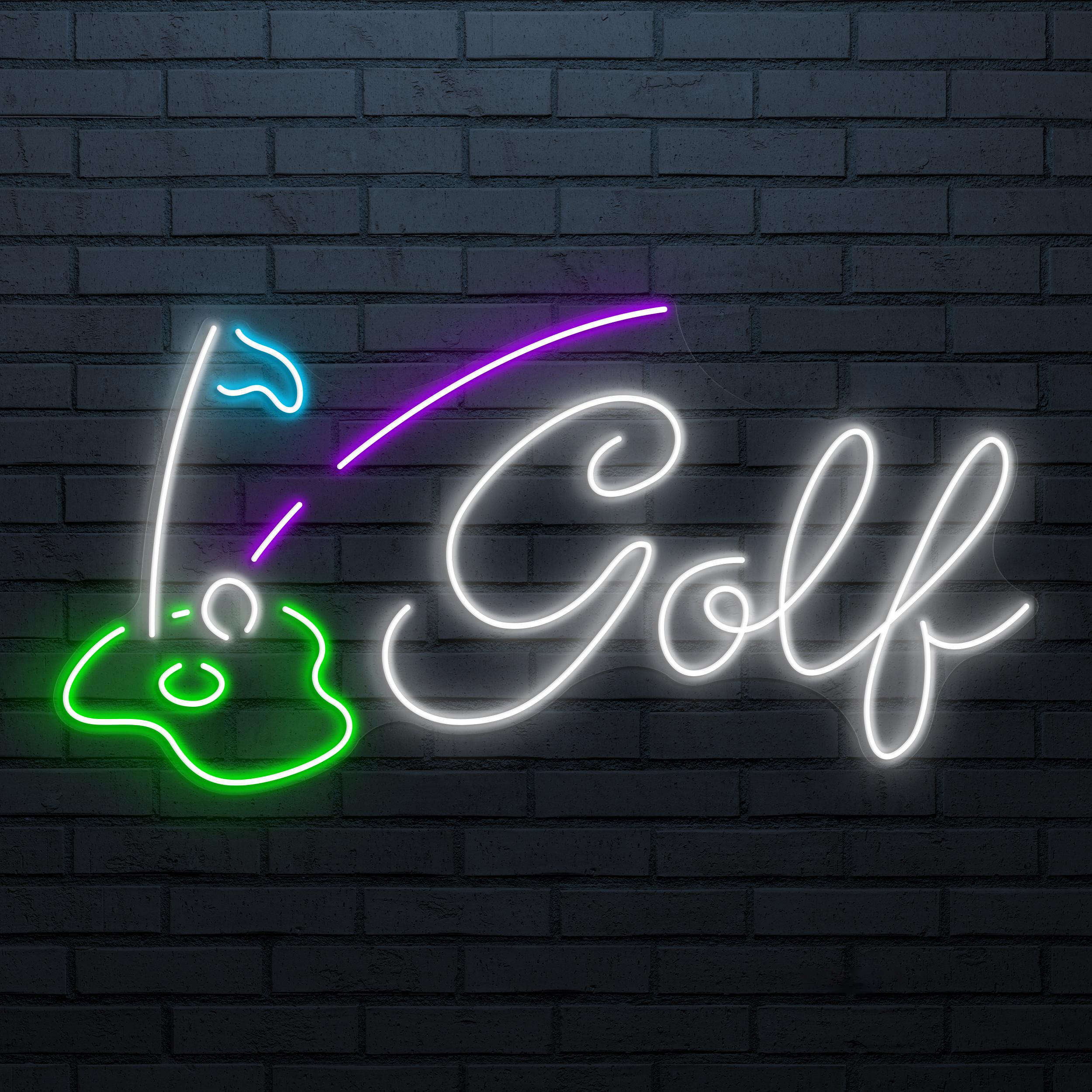 Golf Neon Sign, Golf LED Light, Golf Course Wall Decor, Hole in One Wall Art, Game Room Neon Light, Golf Club Led Sign, Sports Shop Neon Art