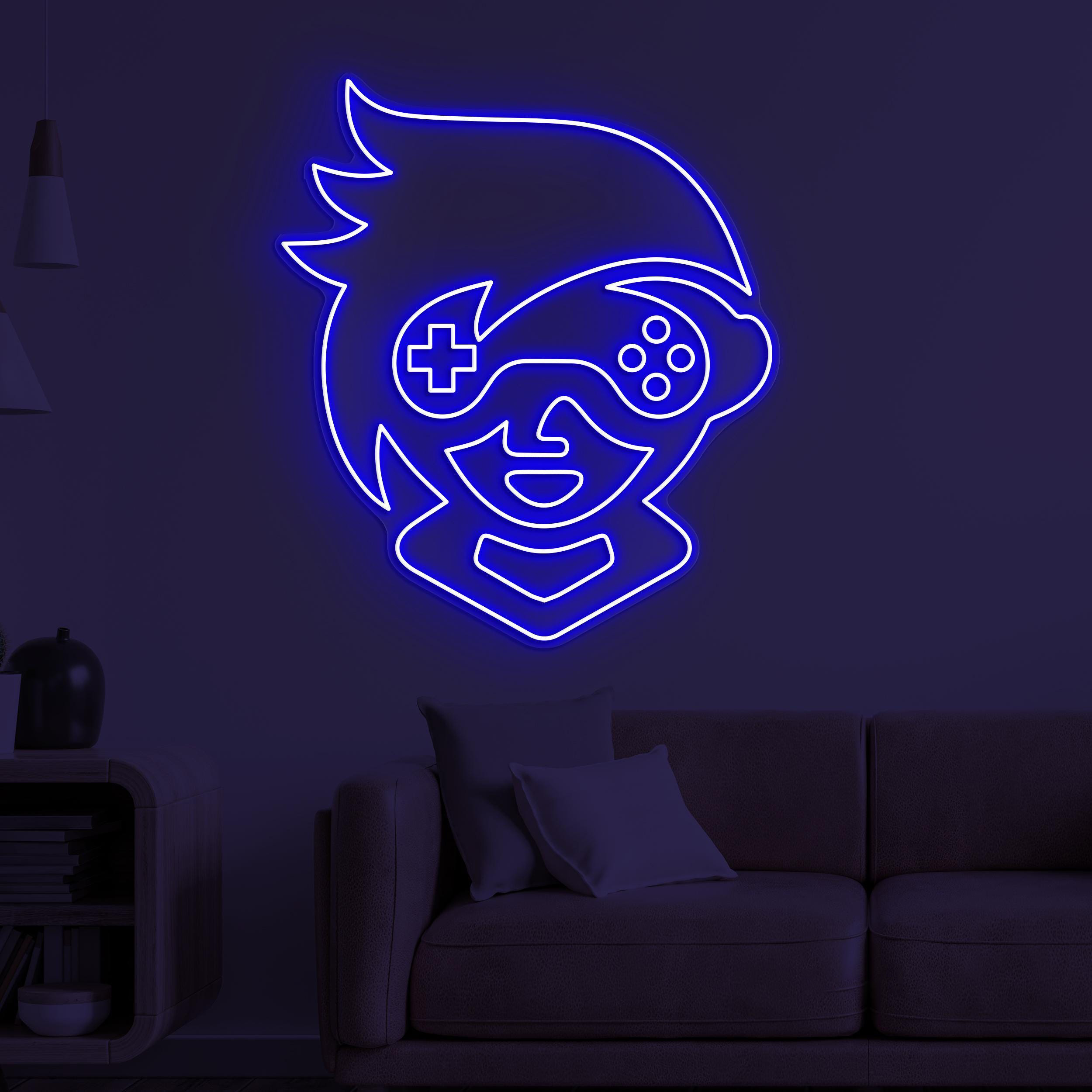 Gamer Boy Neon Sign, Gamer Boy LED Light, Gamer LED Neon Art, Kids Room Wall Decor, Game Room Neon Light, Gaming Zone Wall Art, Boy Room Art