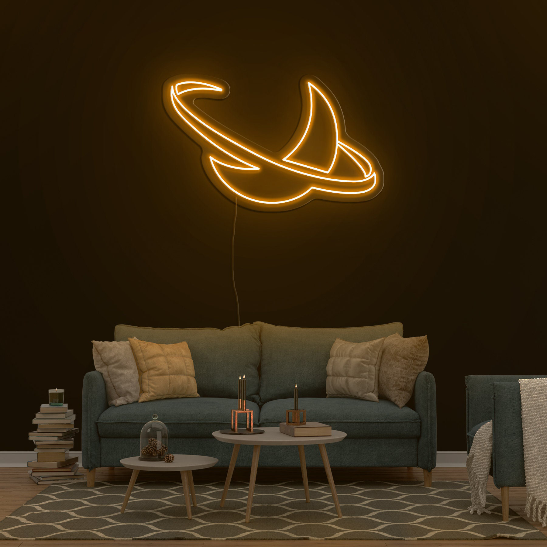 Crescent Moon LED Neon Sign, Wall Decor, Cute Moon Light for Home, Bedroom, Office, Party Room, Perfect Gift for Moon Lovers, Nursery Decor