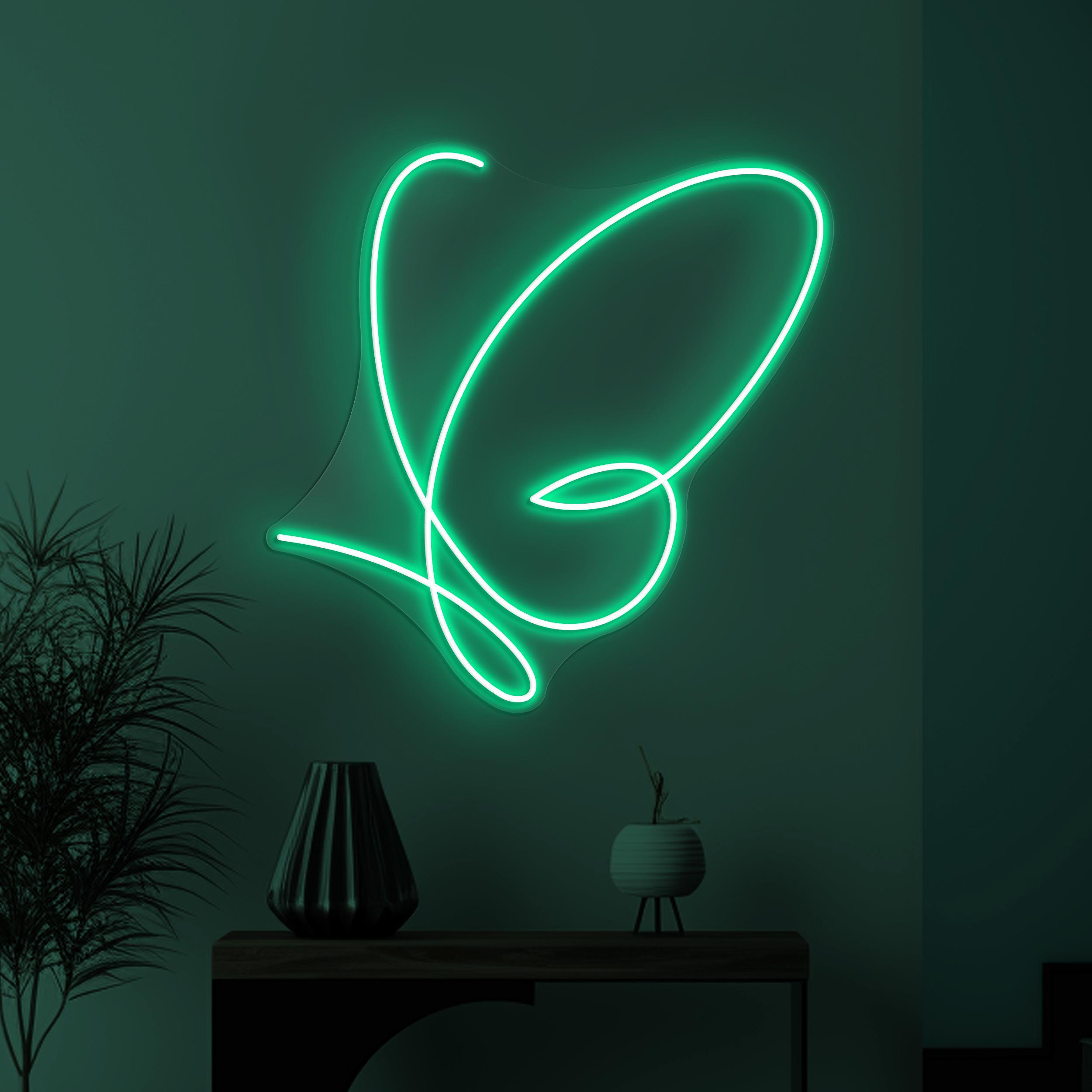Butterfly Neon Sign, Butterfly LED Light, Nature Wall Decor, Flying Butterfly Wall Art, Girl Room Neon Light, Home Led Art, Kids Room Decor