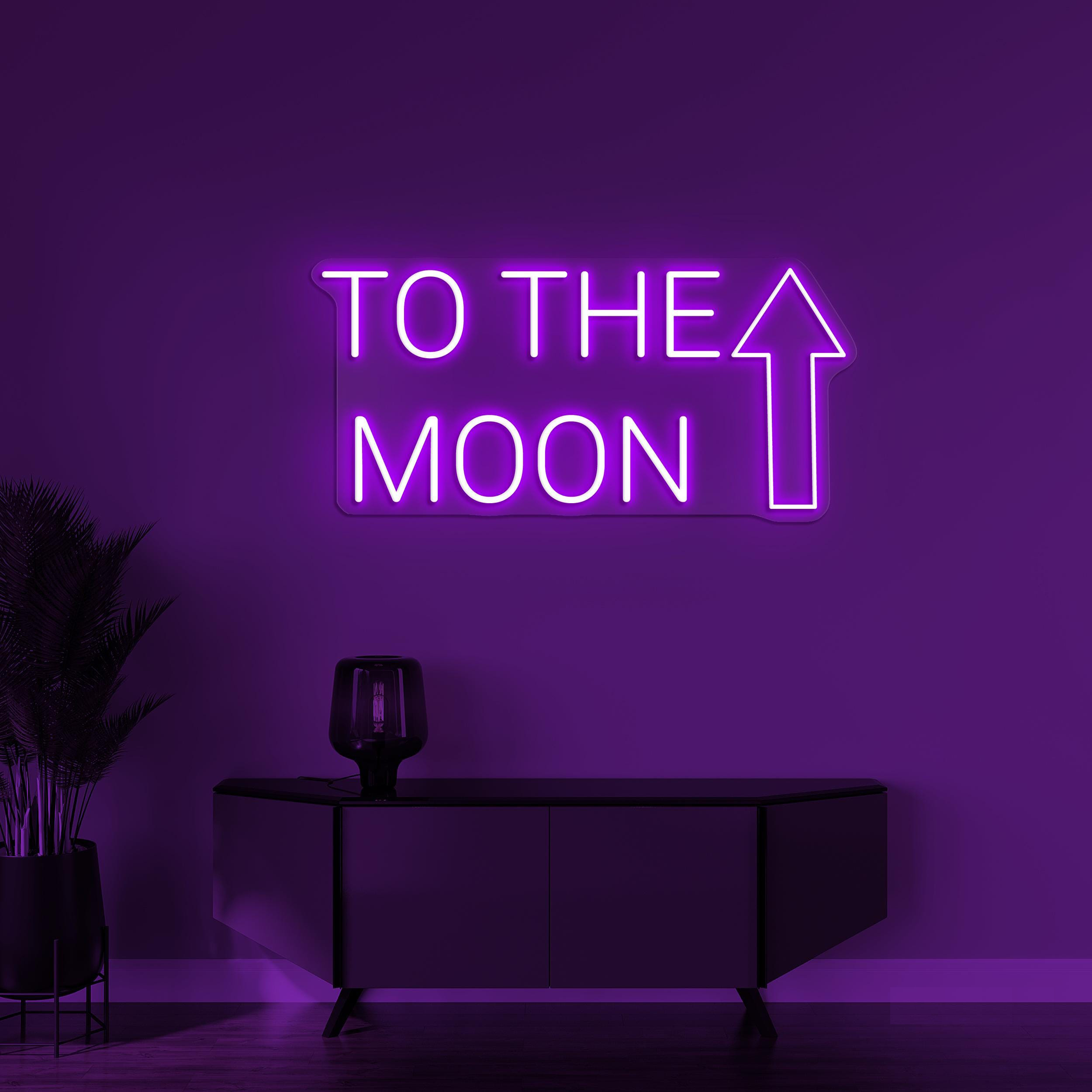 To the Moon Neon Sign, To the Moon LED Light, Bedroom Wall Decor, Wedding Wall Art, Engagement Party Backdrop Sign, Living Room Nron Light