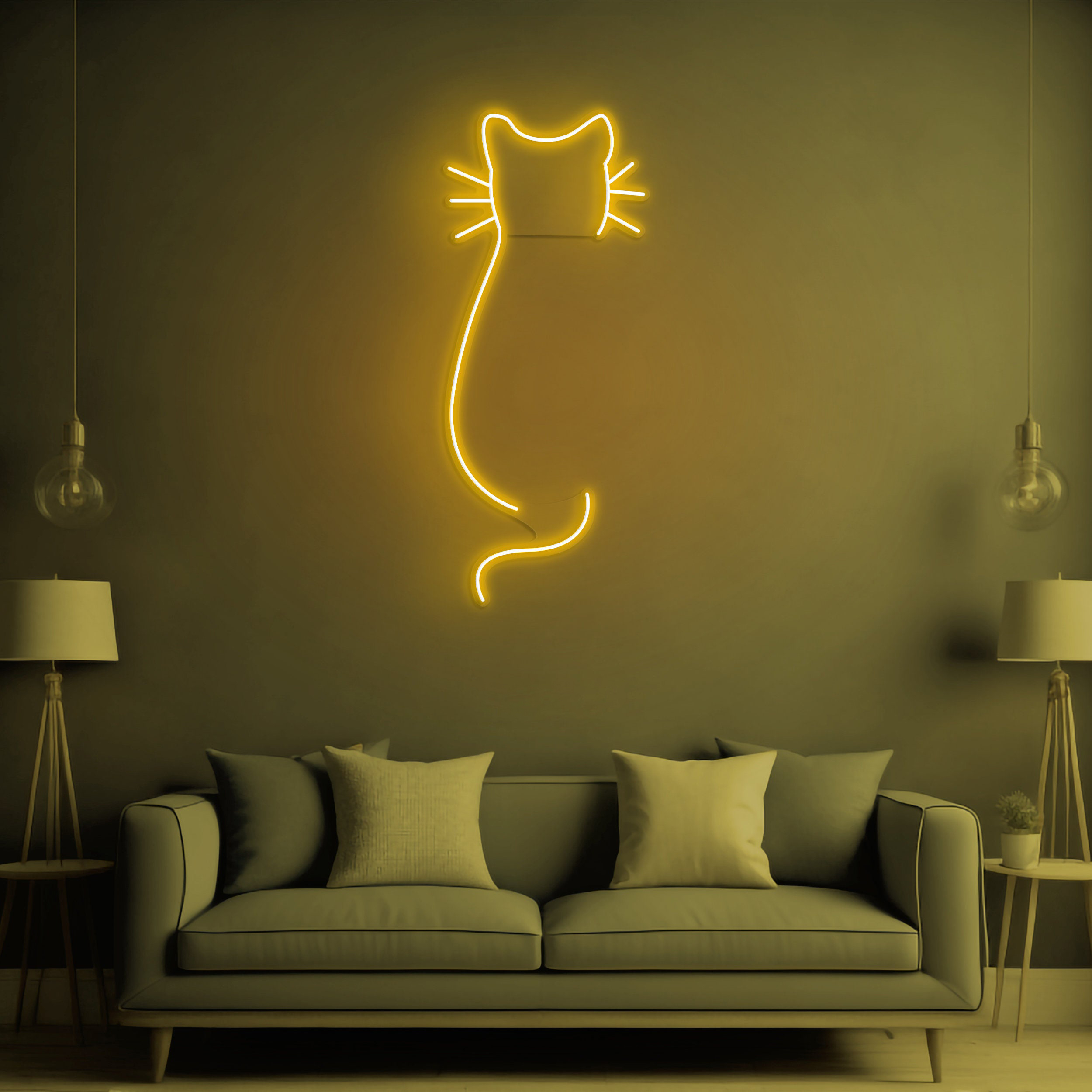 Cat Neon Sign, Kitten LED Neon Sign, Cat Neon Light, Cat Decor for Rooms, Nurseries, and Parties,Perfect for Baby Showers and Birthday Gifts