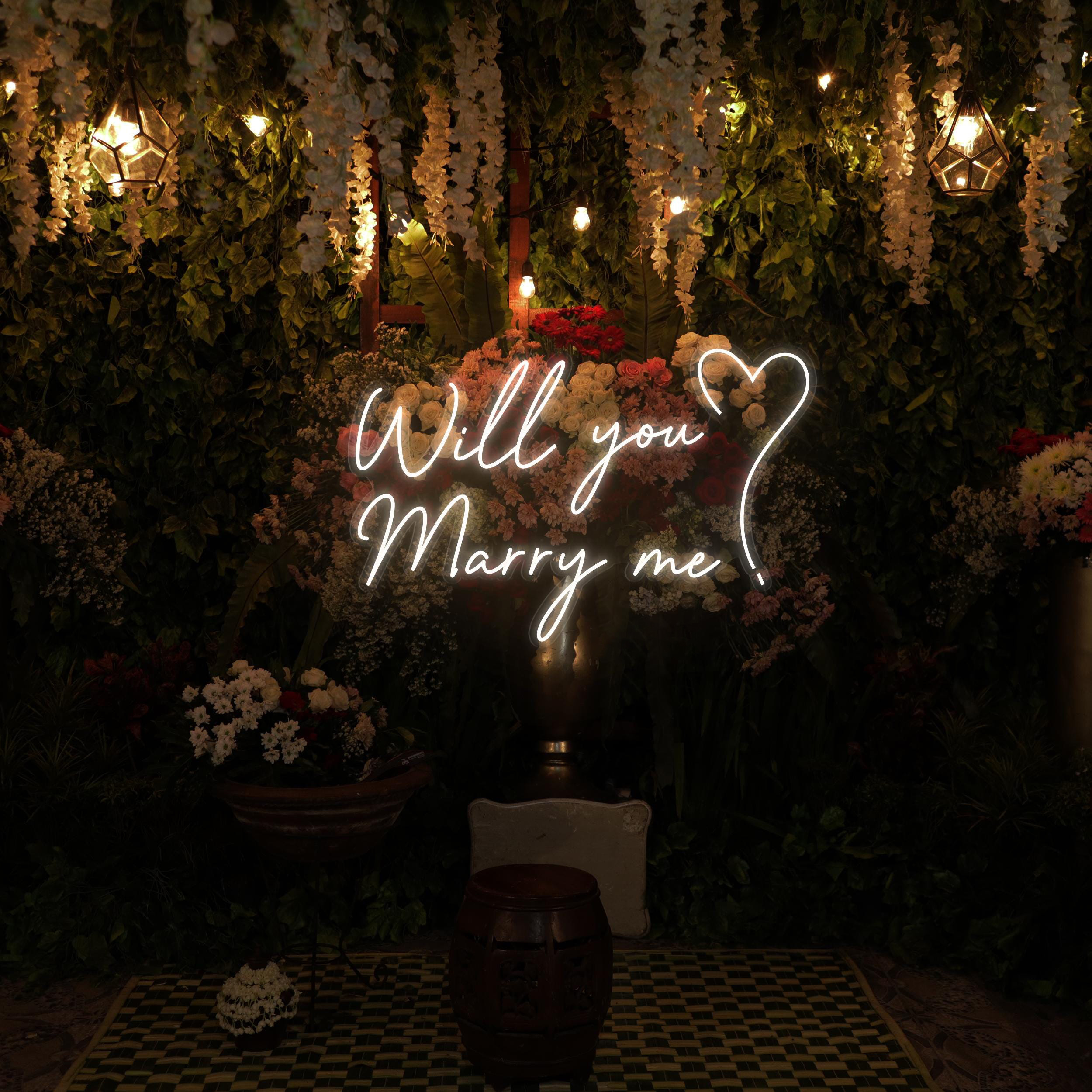 Will You Marry Me Neon Sign, Will You Marry Me LED Light, LED Neon Art, Will You Marry Me LED, Decor for Wedding Party & Marriage Proposal