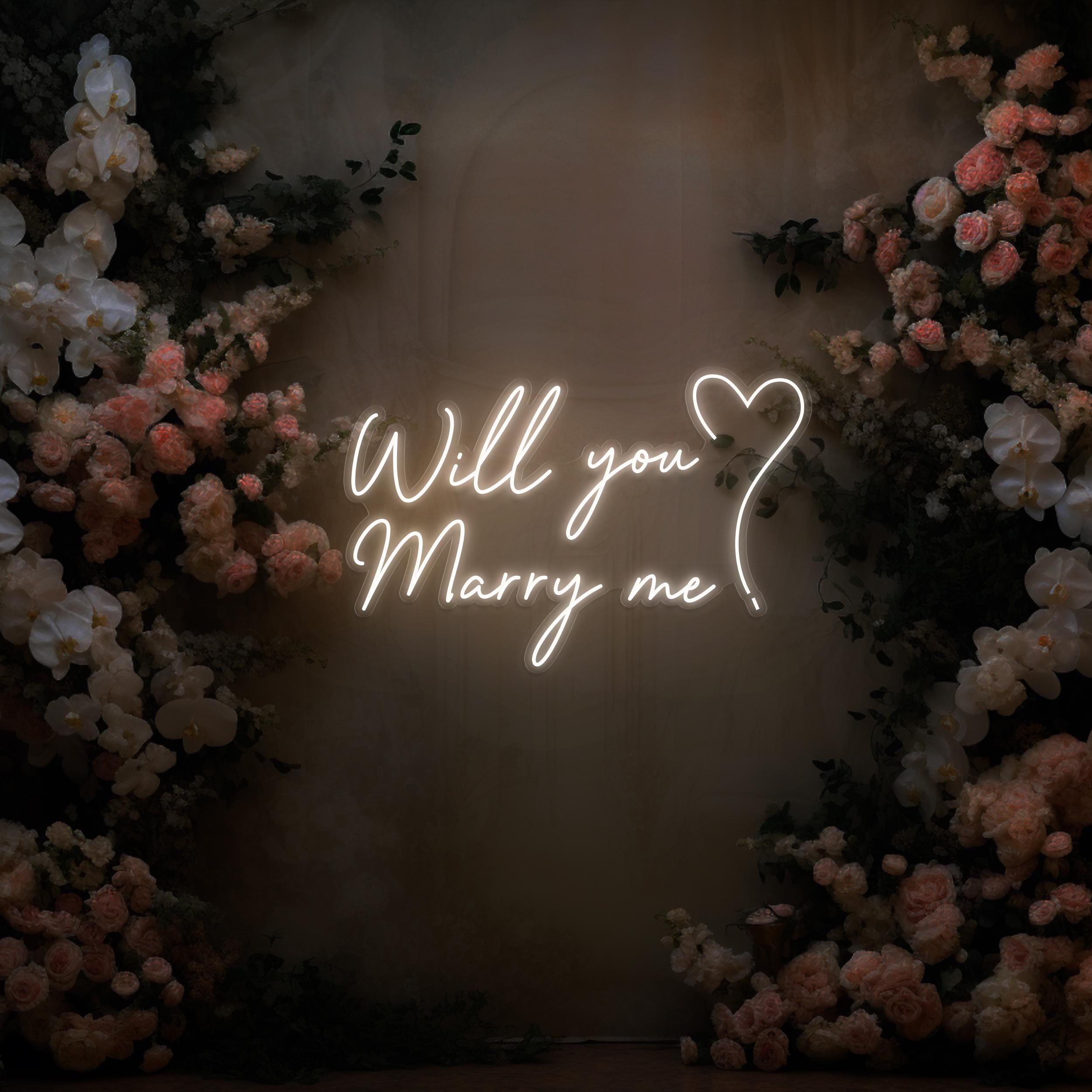 Will You Marry Me Neon Sign, Will You Marry Me LED Light, LED Neon Art, Will You Marry Me LED, Decor for Wedding Party & Marriage Proposal