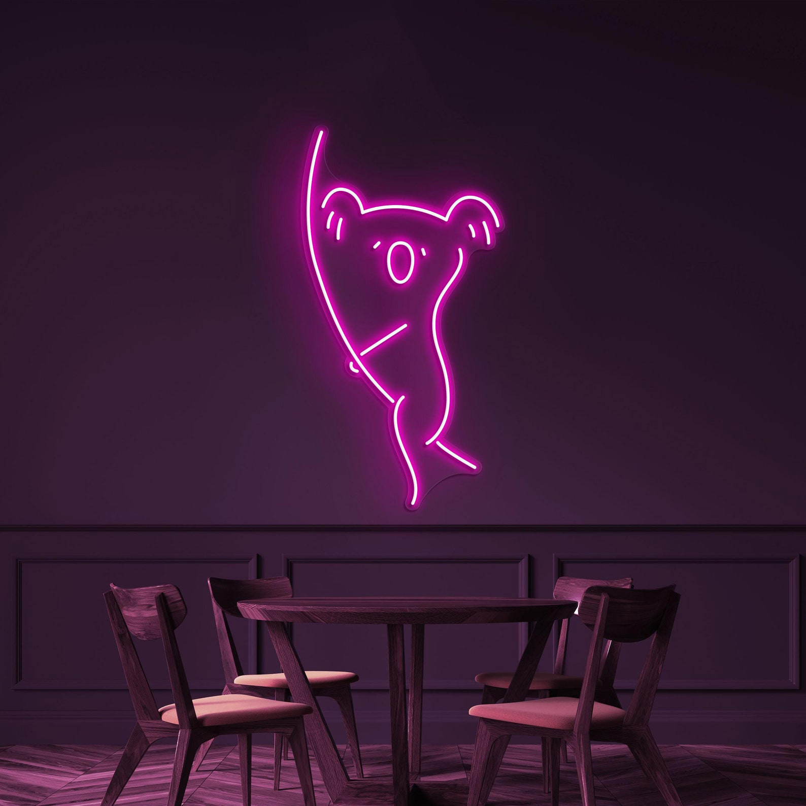 Koala Neon Sign, Koala LED Light, Koala on Branch Wall Art, Animal Decor, Koala on Wall Neon Sign, Koala Lover Gift, Animal Shop Decor, Gift