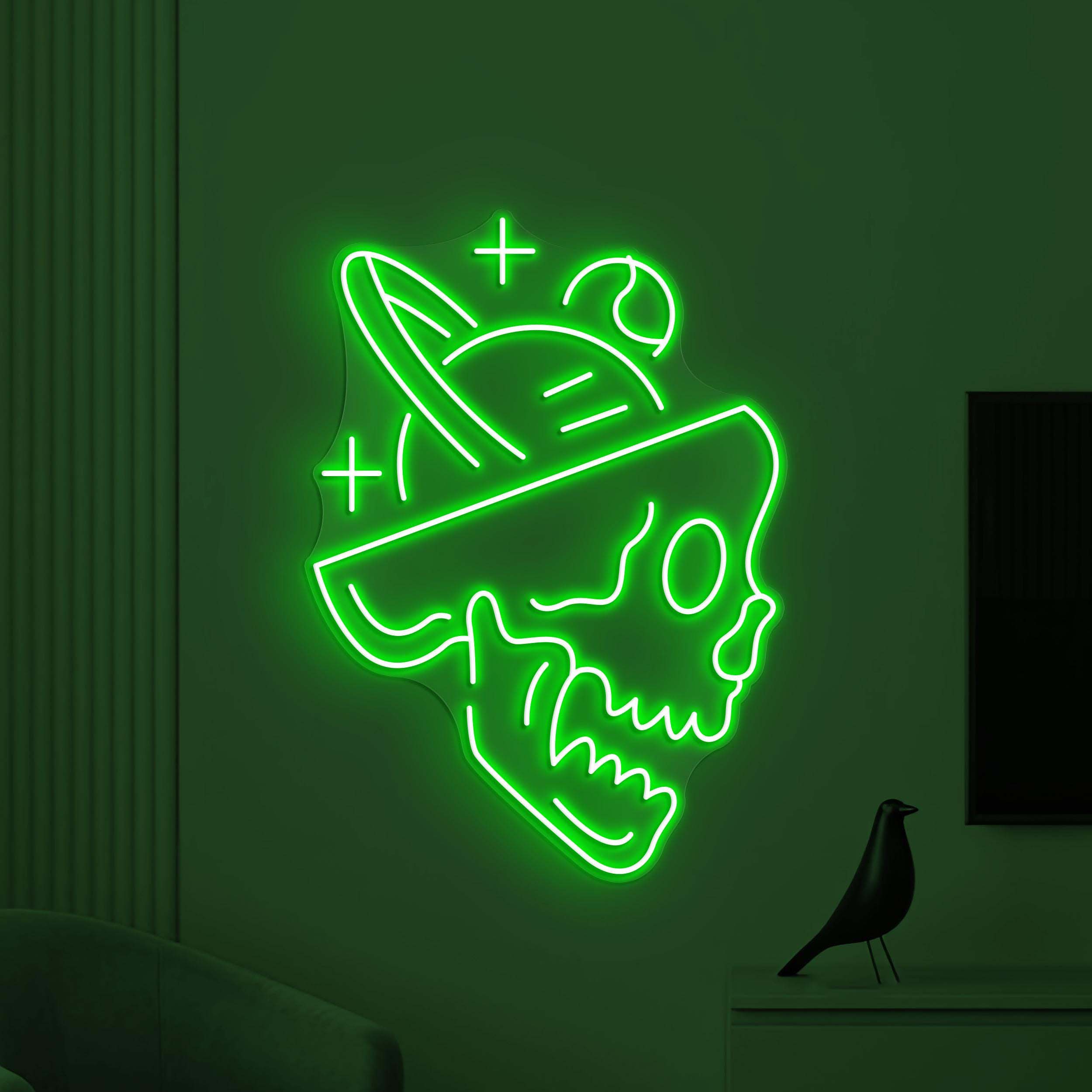 Skull Neon Sign, Skull With Space Planets Light, Cosmic Skull Wall Decor, Skull LED Neon, Horror House Neon Decor, Personalized Skull Sign