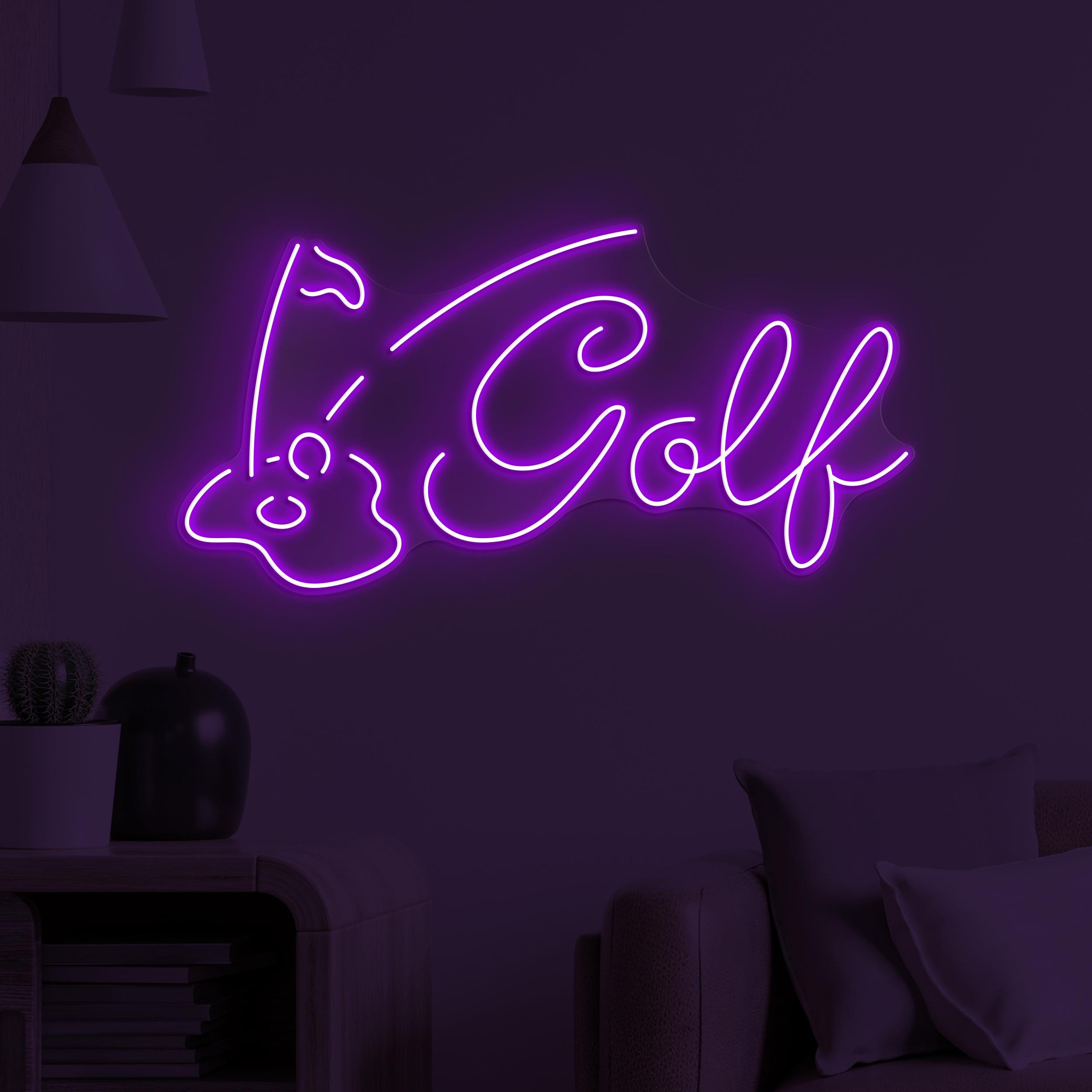 Golf Neon Sign, Golf LED Light, Golf Course Wall Decor, Hole in One Wall Art, Game Room Neon Light, Golf Club Led Sign, Sports Shop Neon Art