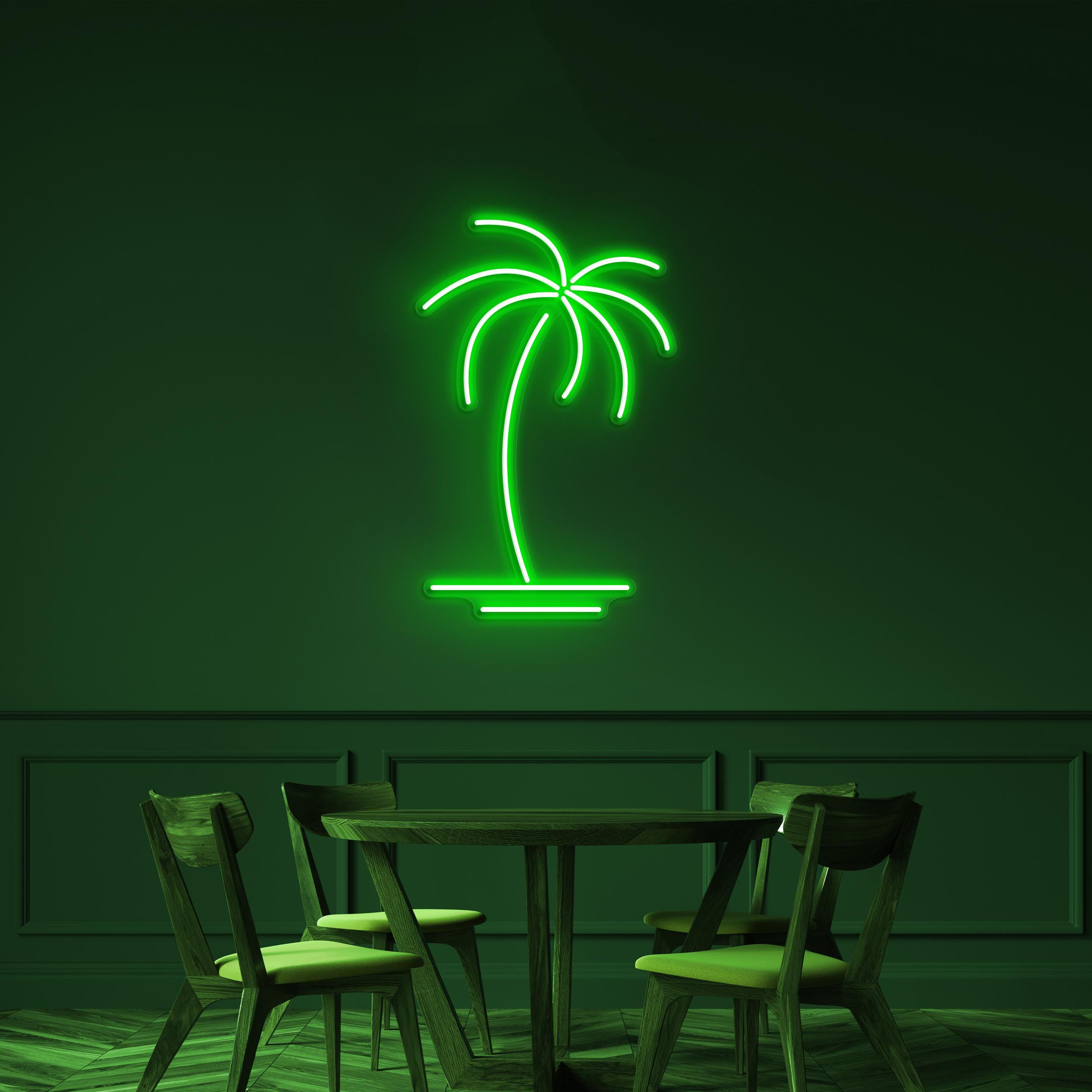Palm Tree Neon Sign, Palm Tree LED Light, Palm Tree Wall Decor, Summer Beach Art, Island Wall Art, Coconut Tree Sign, Beach Home, Cafe Decor