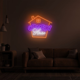 Comedy House LED Neon Light, Decor for Comedy Clubs, Home Theaters, Drawing Rooms, and Event Rooms, Neon Bar Sign for Home & Business, Gift