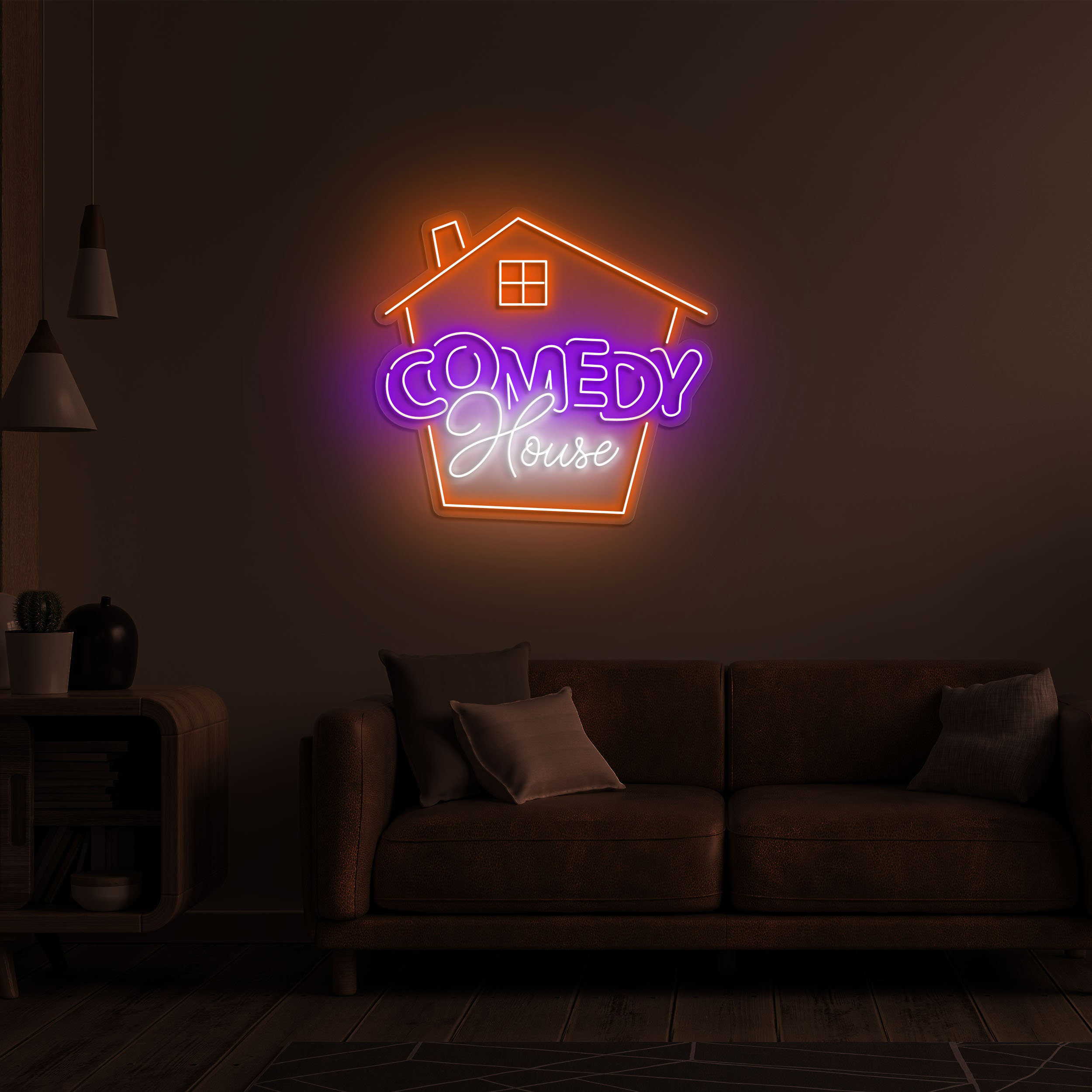 Comedy House LED Neon Light, Decor for Comedy Clubs, Home Theaters, Drawing Rooms, and Event Rooms, Neon Bar Sign for Home & Business, Gift